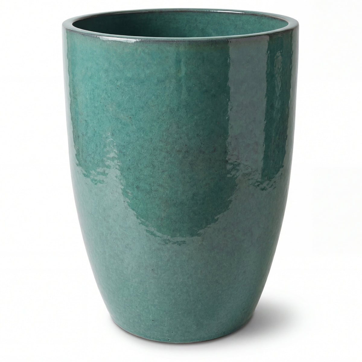 Vaso Mazarin2 57x70 cm Bruma di giada in ceramica smaltata, vista frontale su sfondo bianco