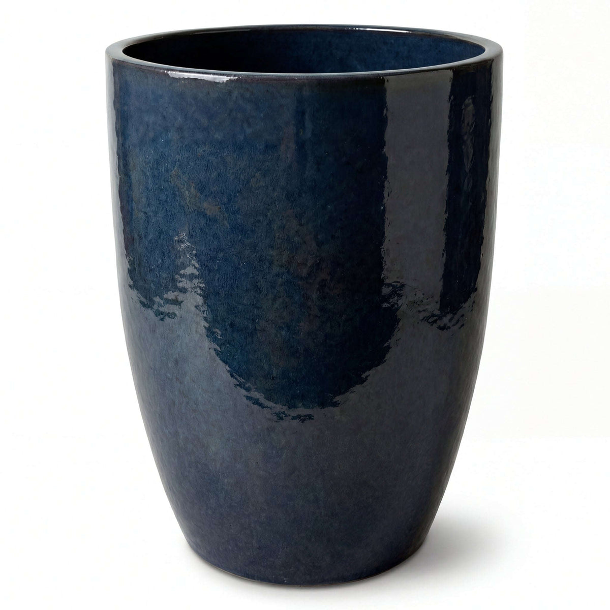 Vaso Mazarin2 57x70 cm Zaffiro in ceramica smaltata, vista frontale su sfondo bianco