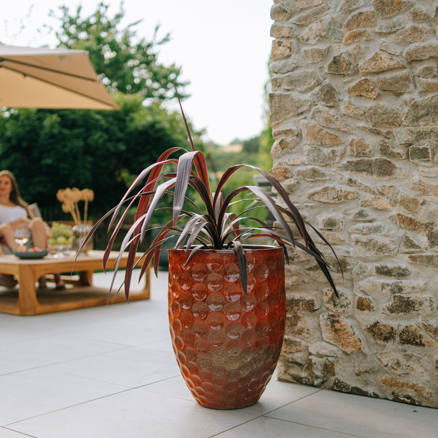 Pot MEROVEE 42x55cm rouille automnale