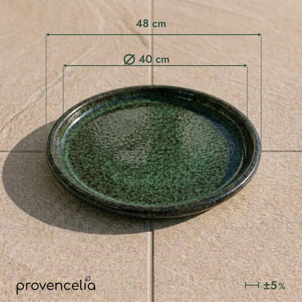 Soucoupe ronde 40cm vert brumeux – dimensions