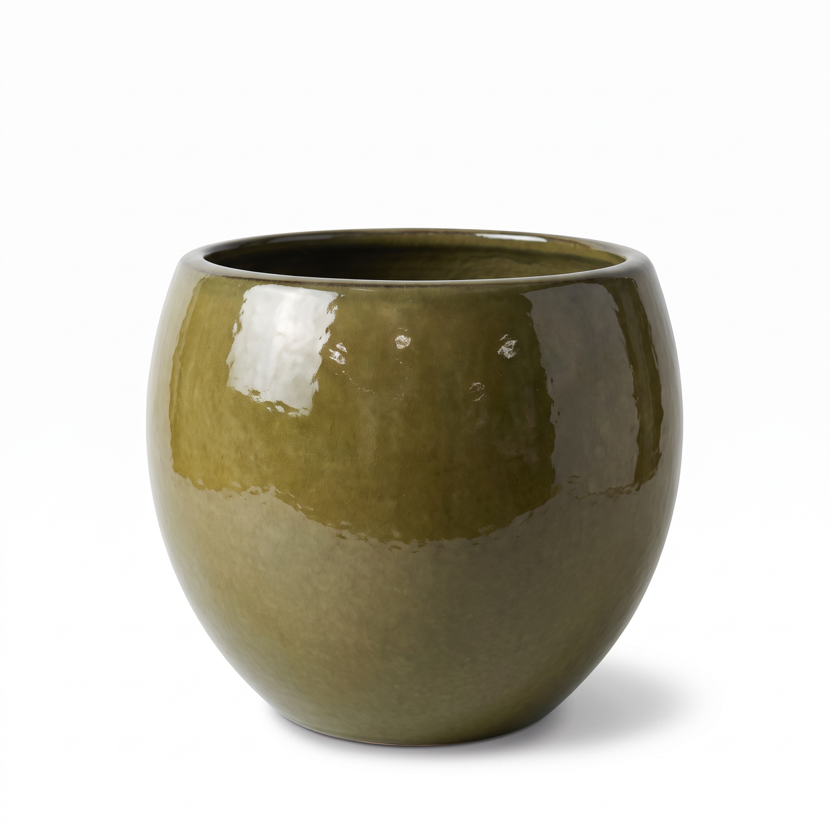 Pot MOZART décoratif 43x35 cm sunset en terre cuite émaillée, vue de face sur fond blanc