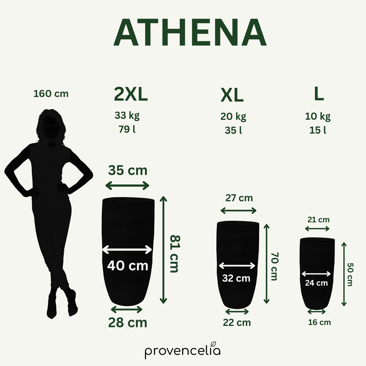 Vaso ATHENA 40x81cm ruggine autunnale