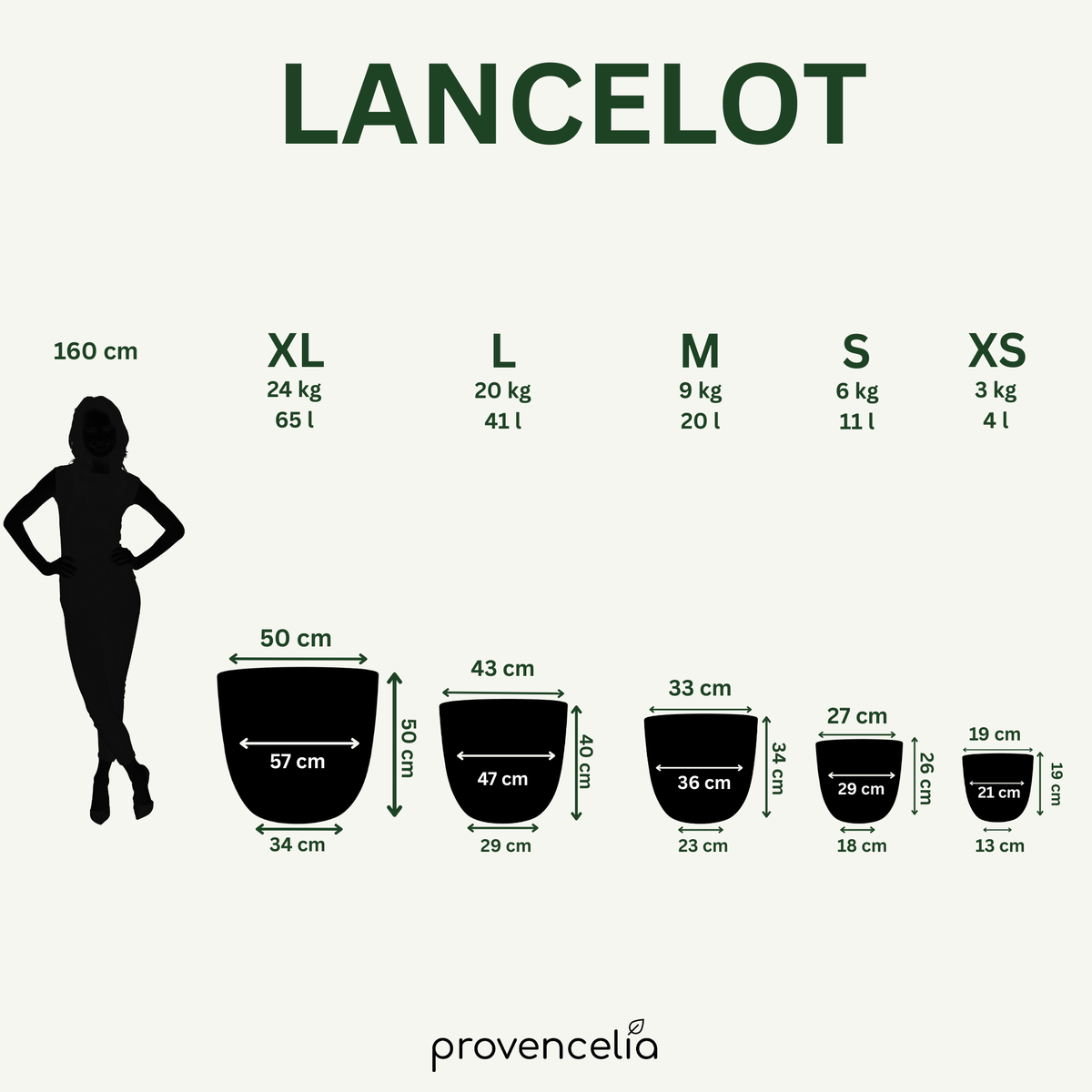 Macetero LANCELOT 47x41cm miel ámbar