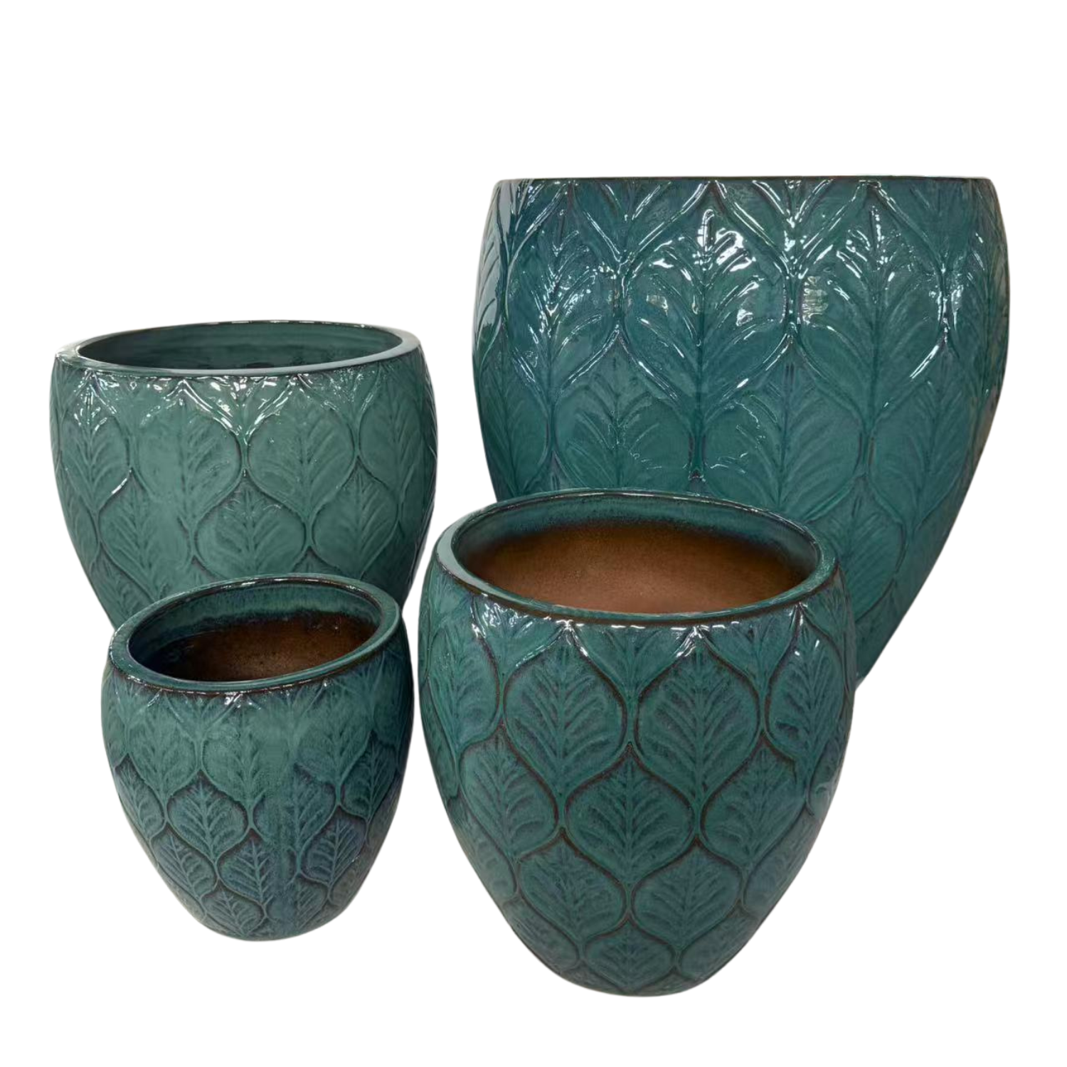 Pot ARTEMIS 49x48cm bleu pétrole Provencelia