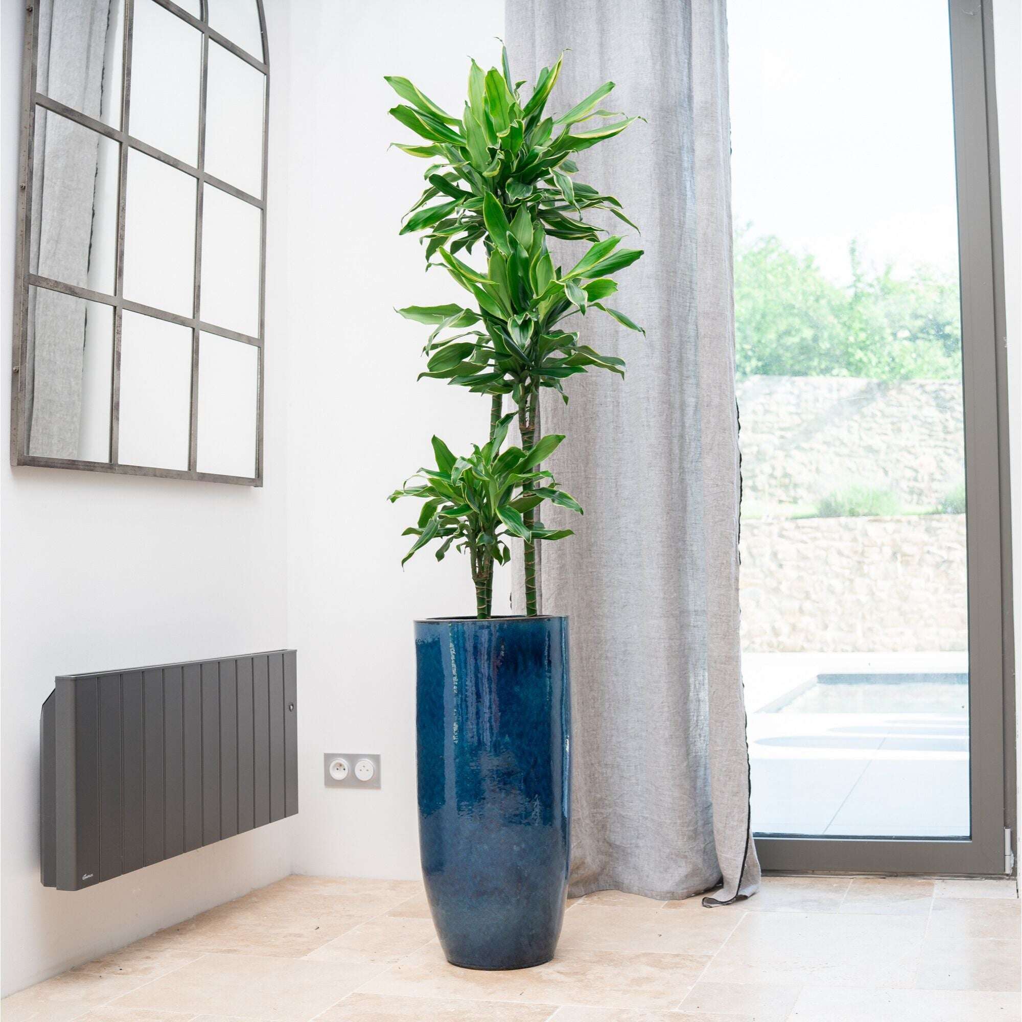 Pot ATHENA 31x70cm bleu outremer Provencelia