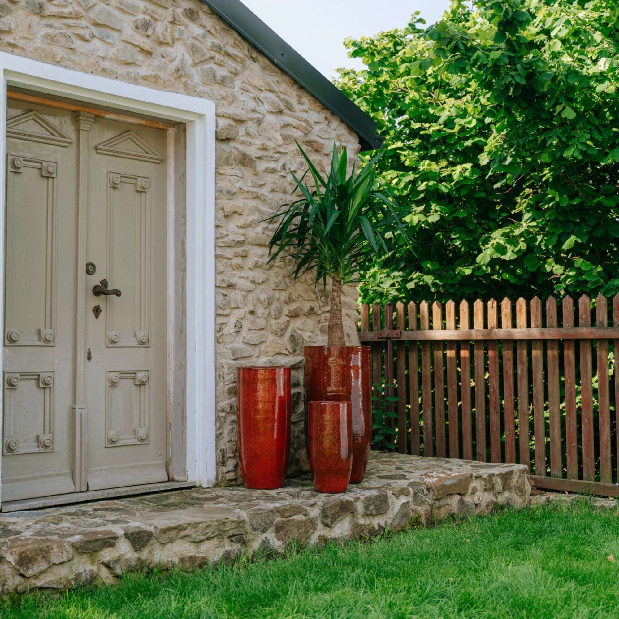 Pot ATHENA 40x81cm rouge tropical Provencelia