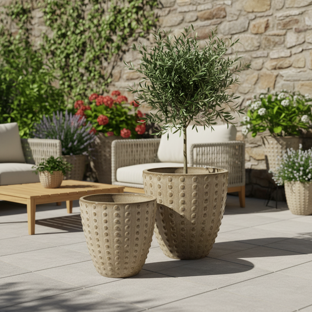 Pot ATTILA 23x22cm bronze sablé Provencelia