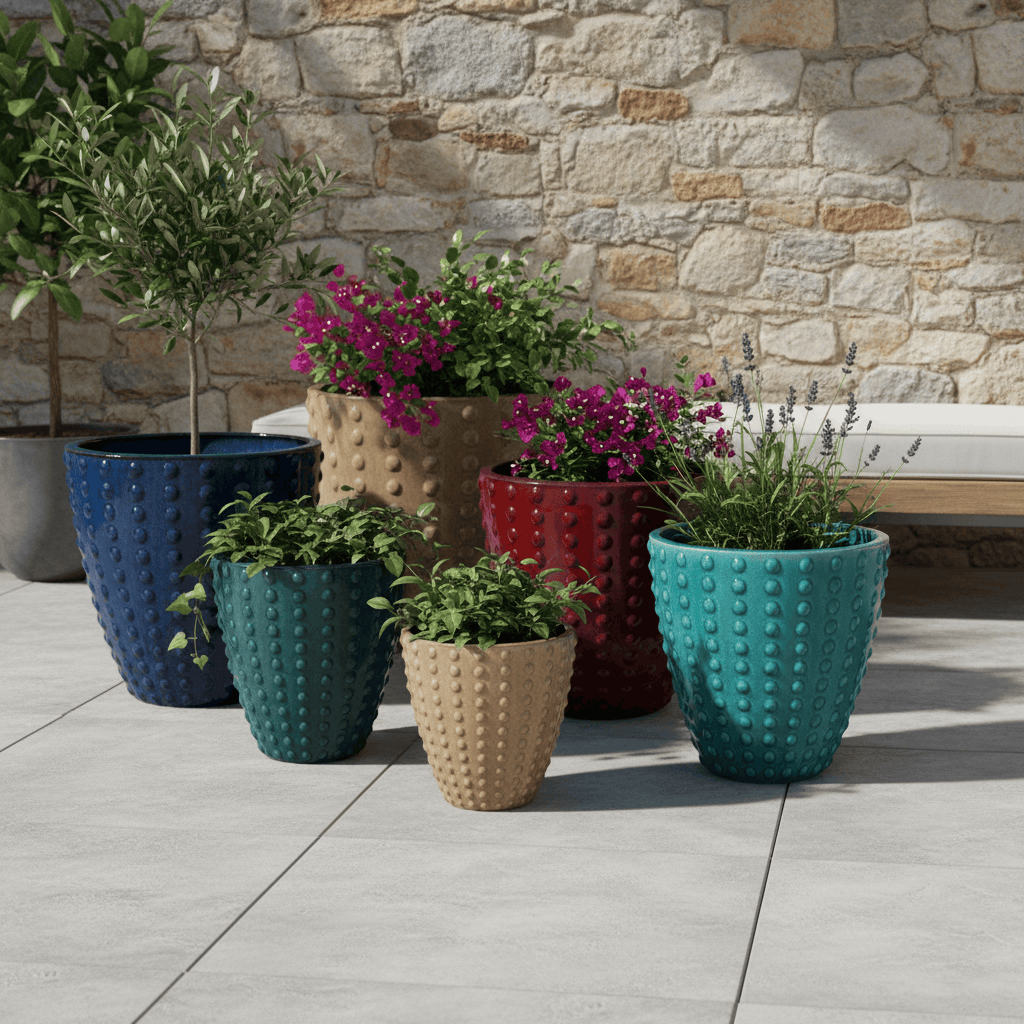 Pot ATTILA 23x22cm turquoise Provencelia