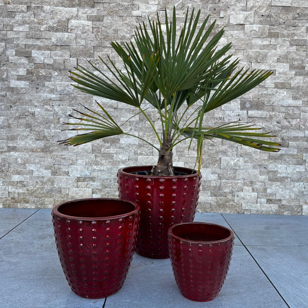 Pot ATTILA 30x29cm rouge impérial Provencelia