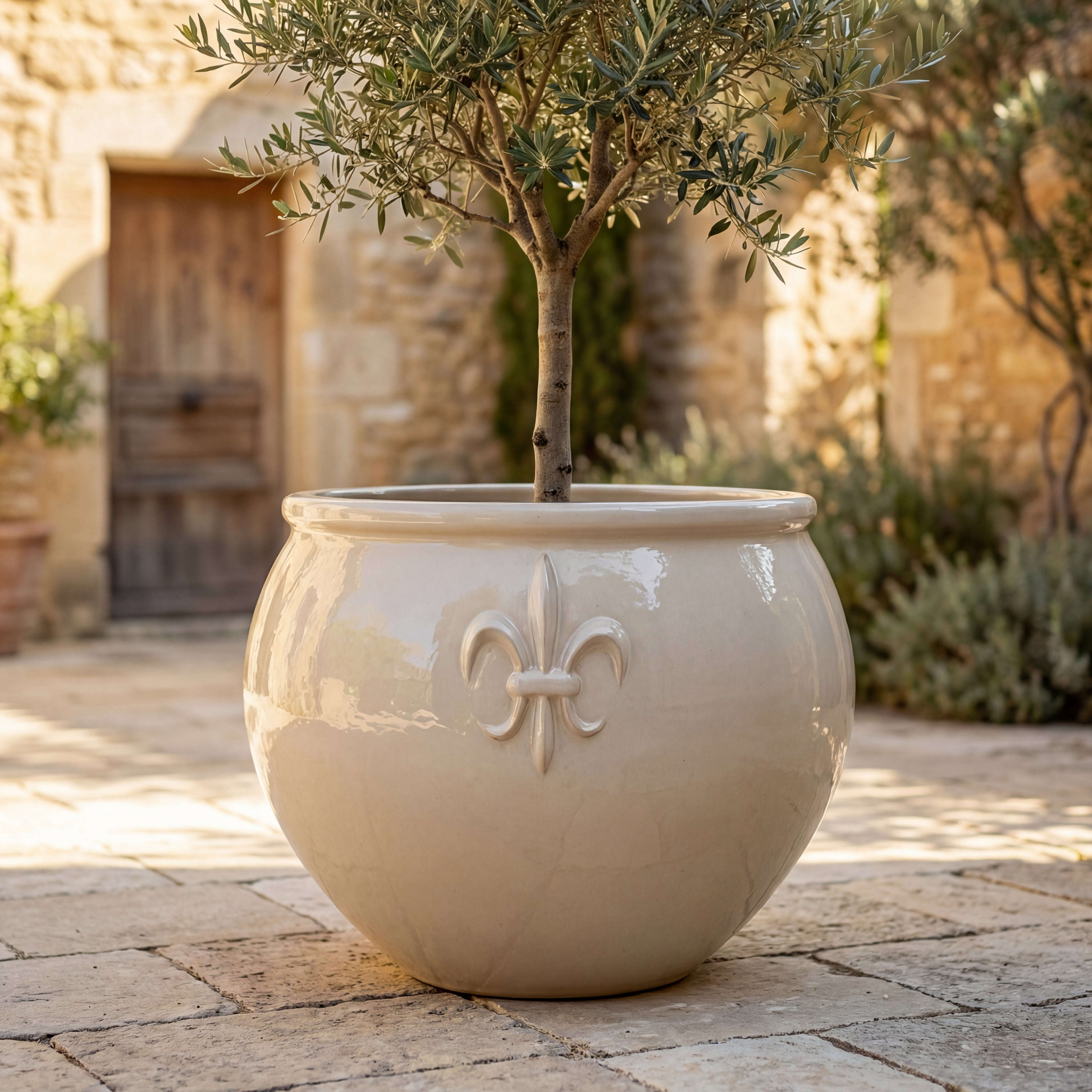 Pot CLOVIS 53x43cm crème Provencelia