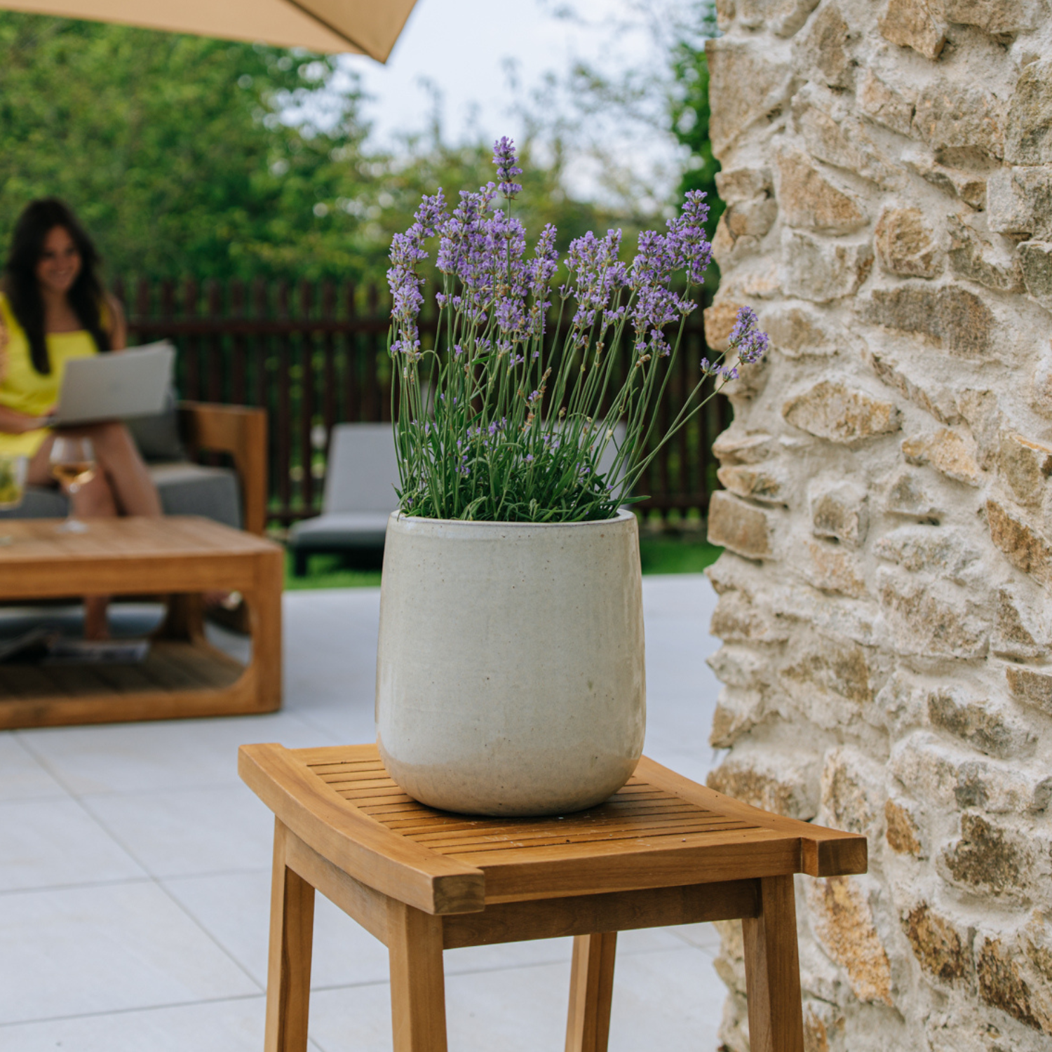 Pot DIANE 23x23cm crème Provencelia