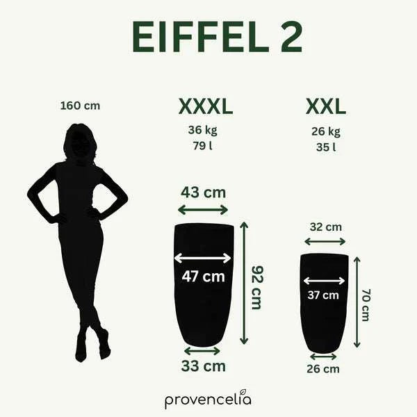 Pot EIFFEL 47x92cm vert profond Provencelia