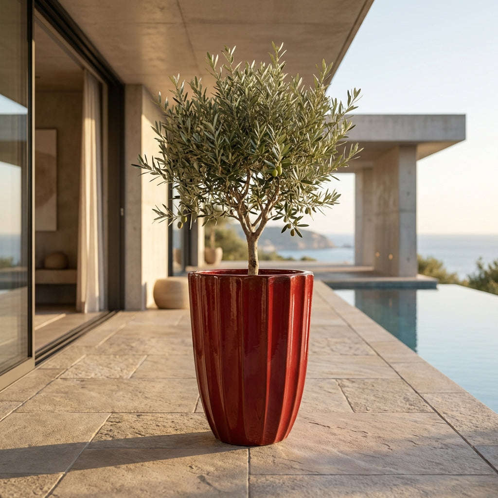 Pot HUGO 30x39cm rouge impérial Provencelia