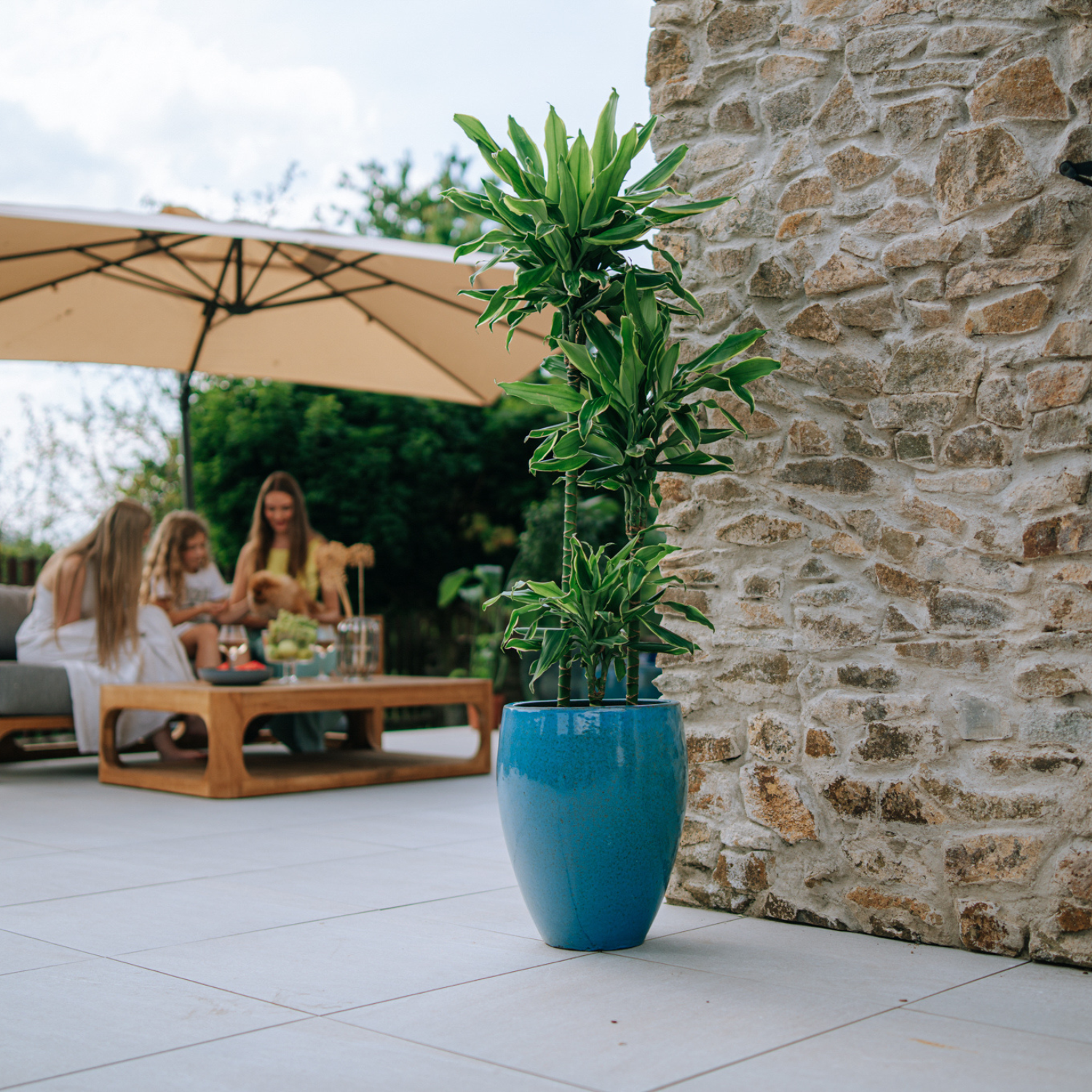 Pot LAFONTAINE 30x45cm bleu acier Provencelia