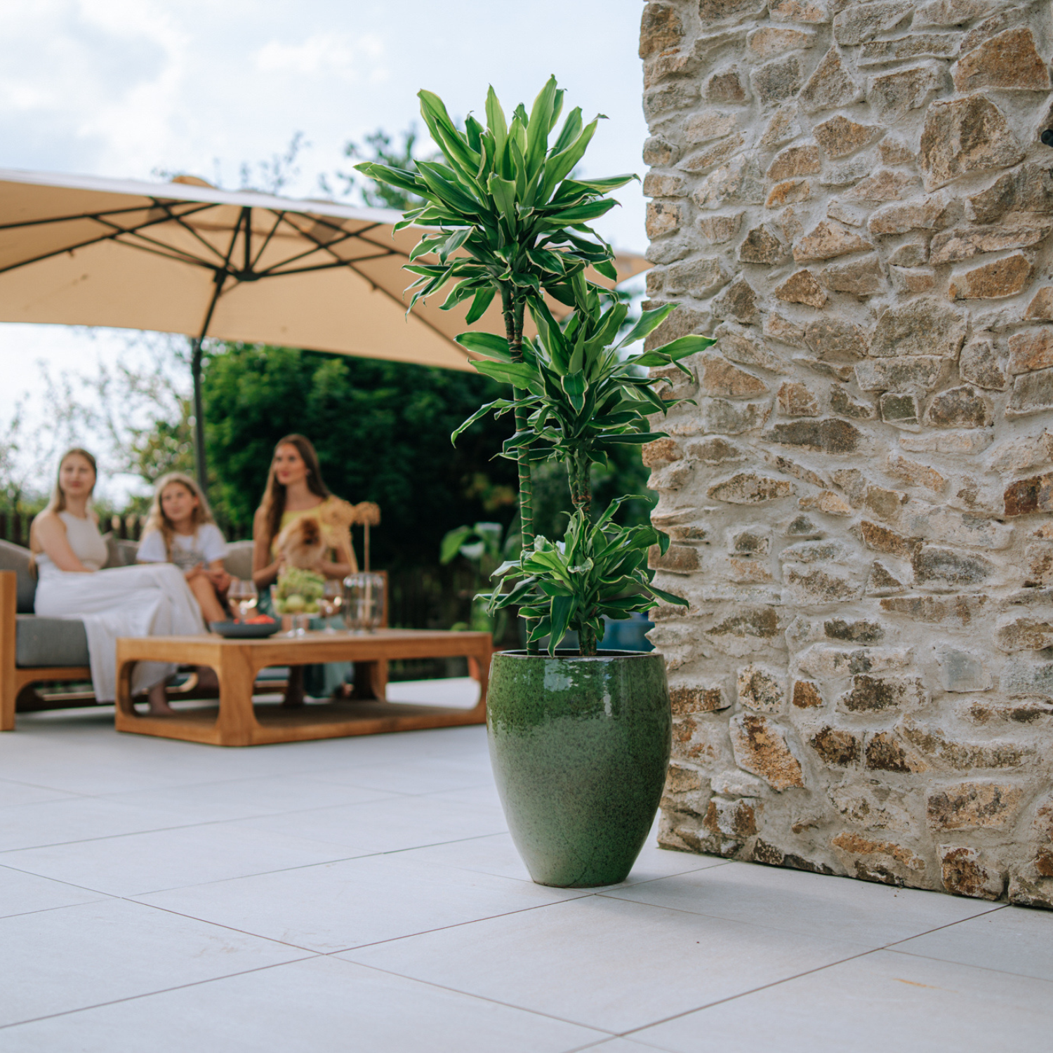 Pot LAFONTAINE 30x45cm vert tropical Provencelia