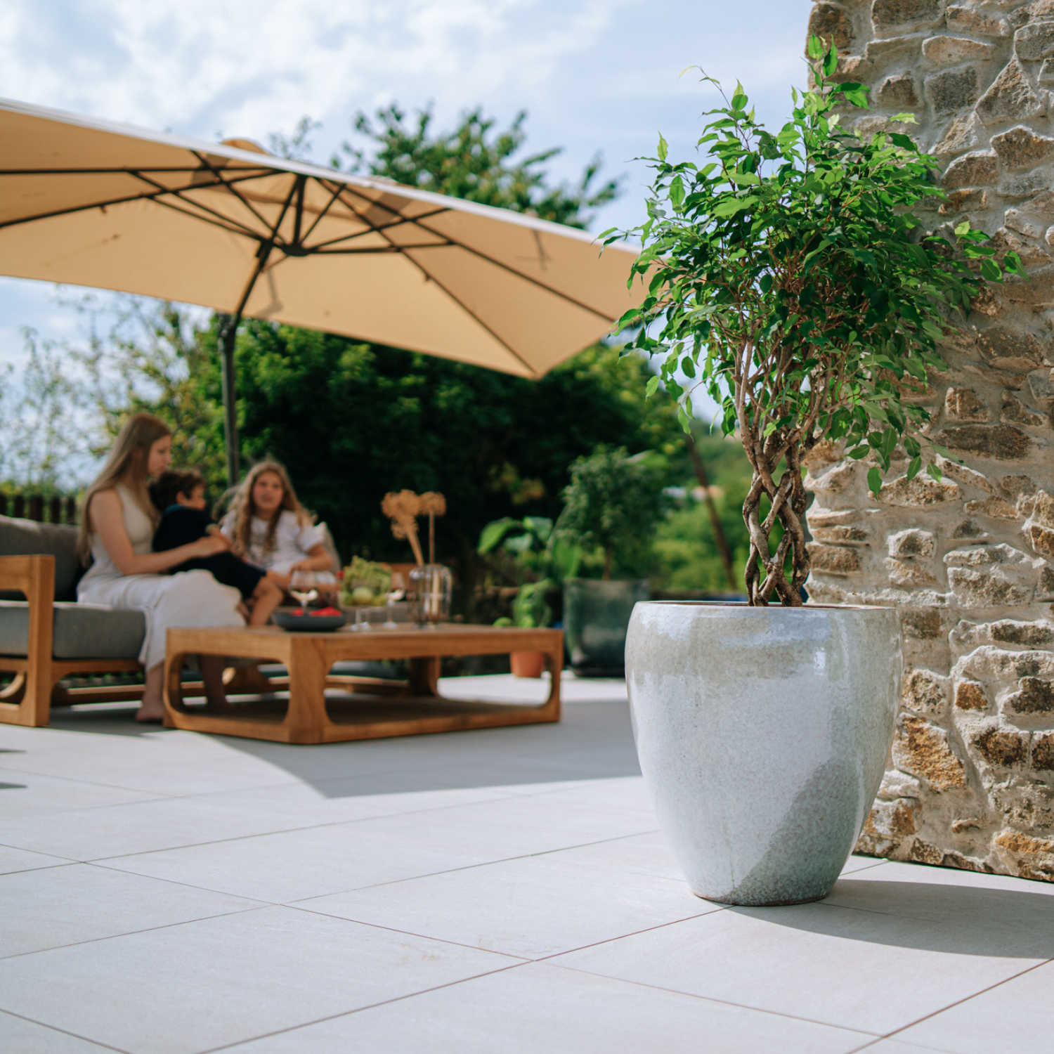 Pot LAFONTAINE 50x51cm perle Provencelia