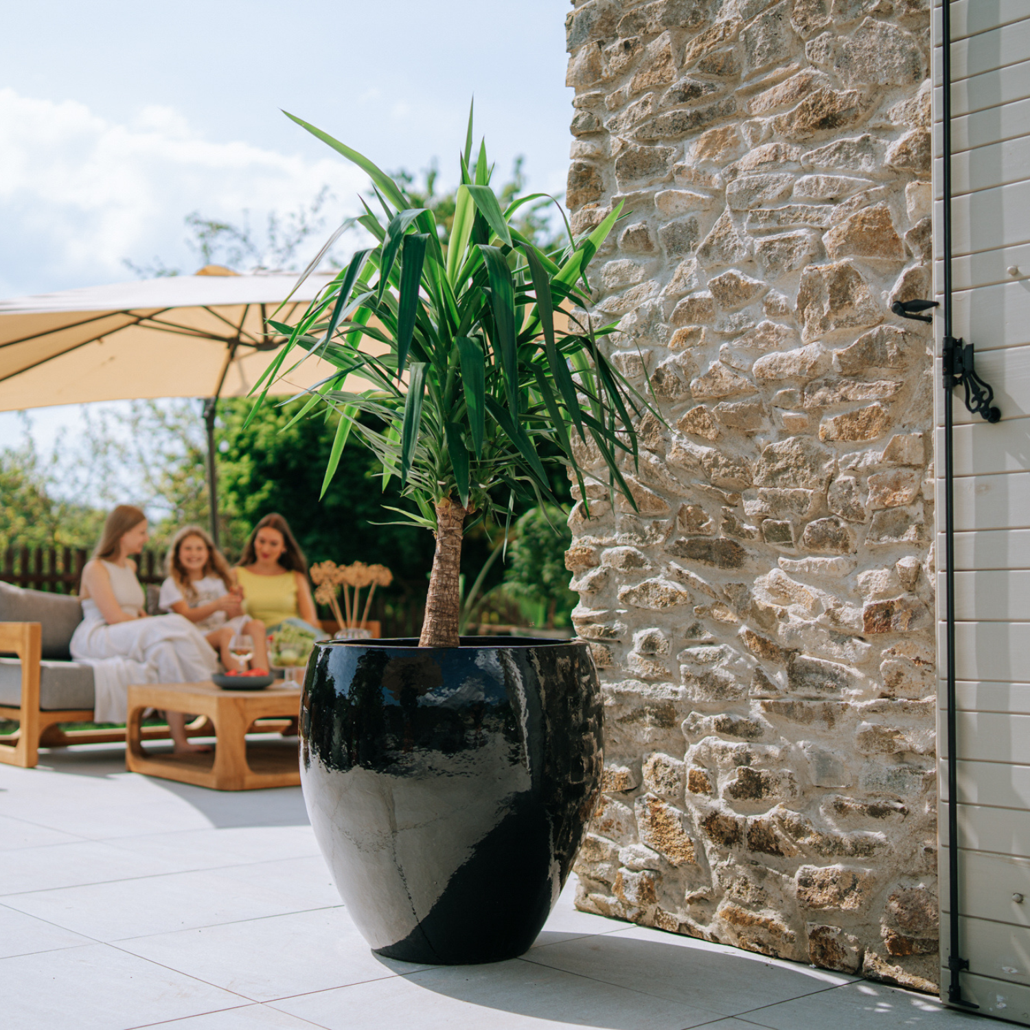 Pot LAFONTAINE 69x65cm noir Provencelia