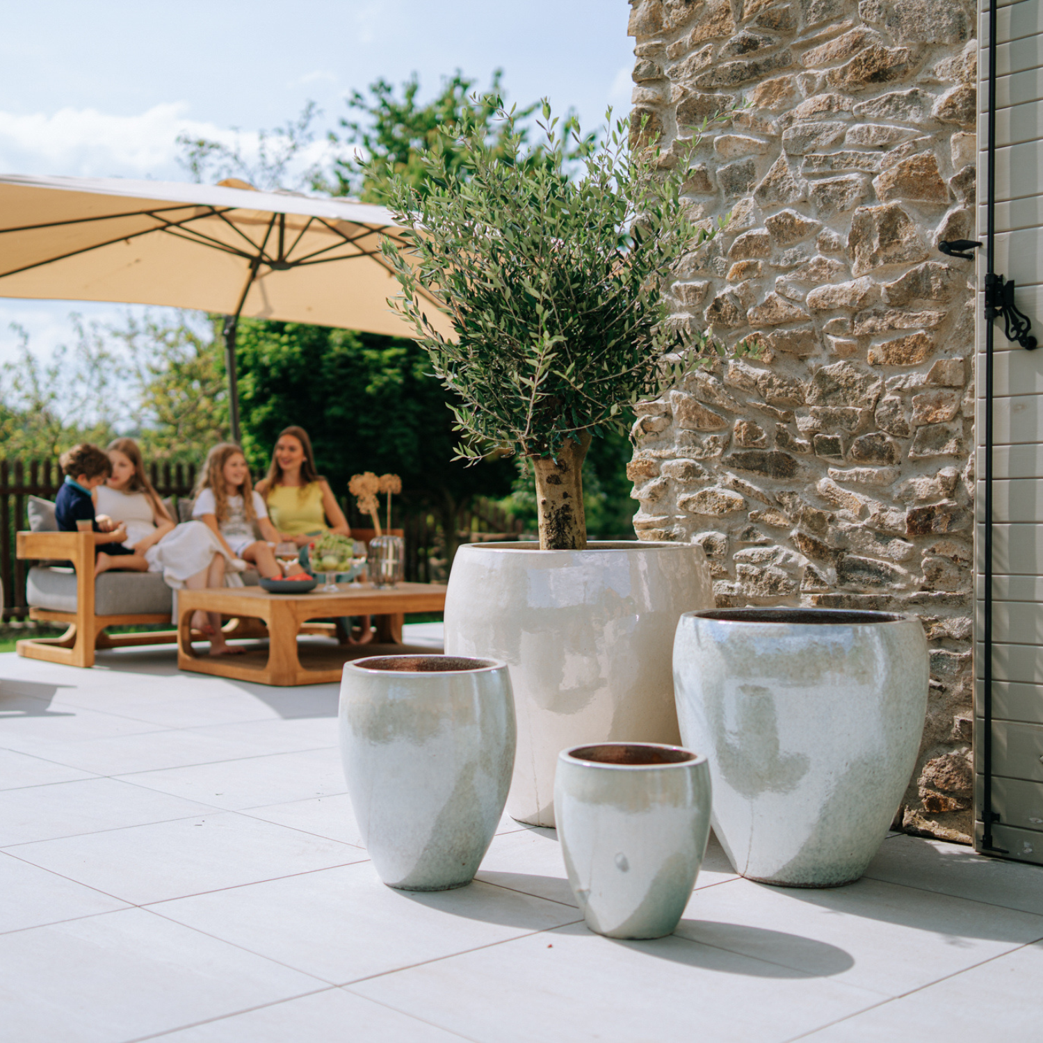 Pot LAFONTAINE 69x65cm perle Provencelia