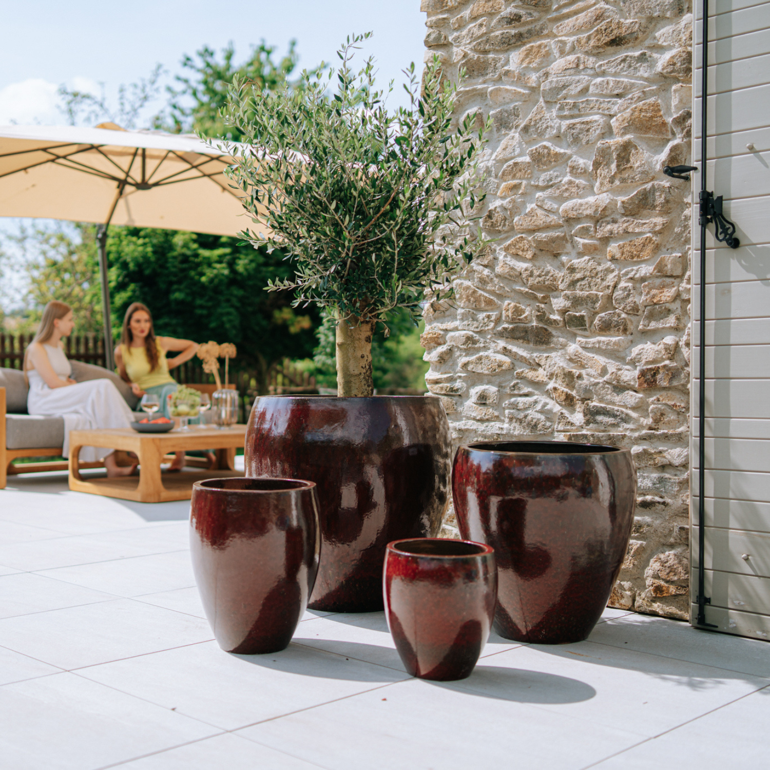 Pot LAFONTAINE 69x65cm rouge brique Provencelia