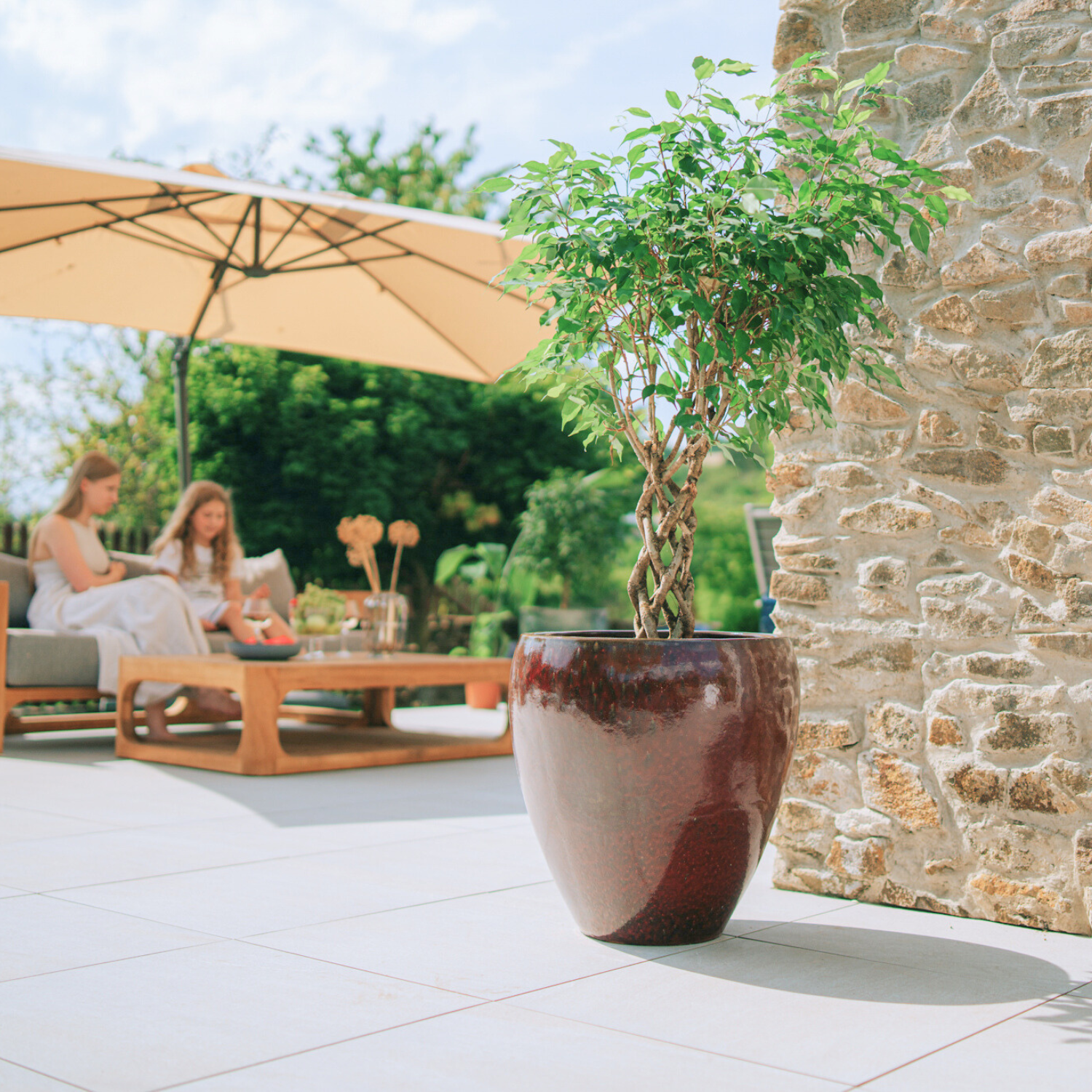 Pot LAFONTAINE 69x65cm rouge brique Provencelia