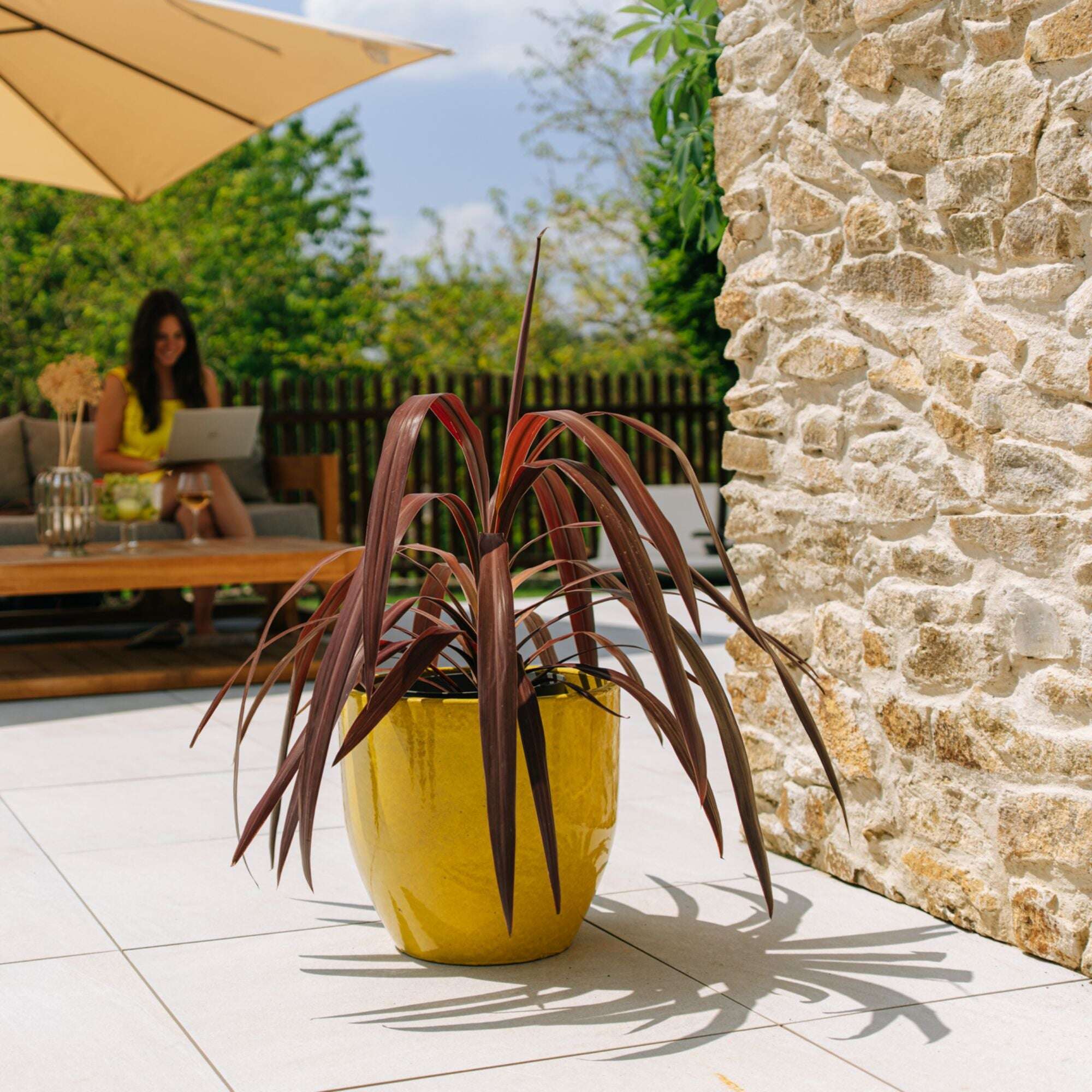 Pot LANCELOT 36x34cm jaune Provencelia