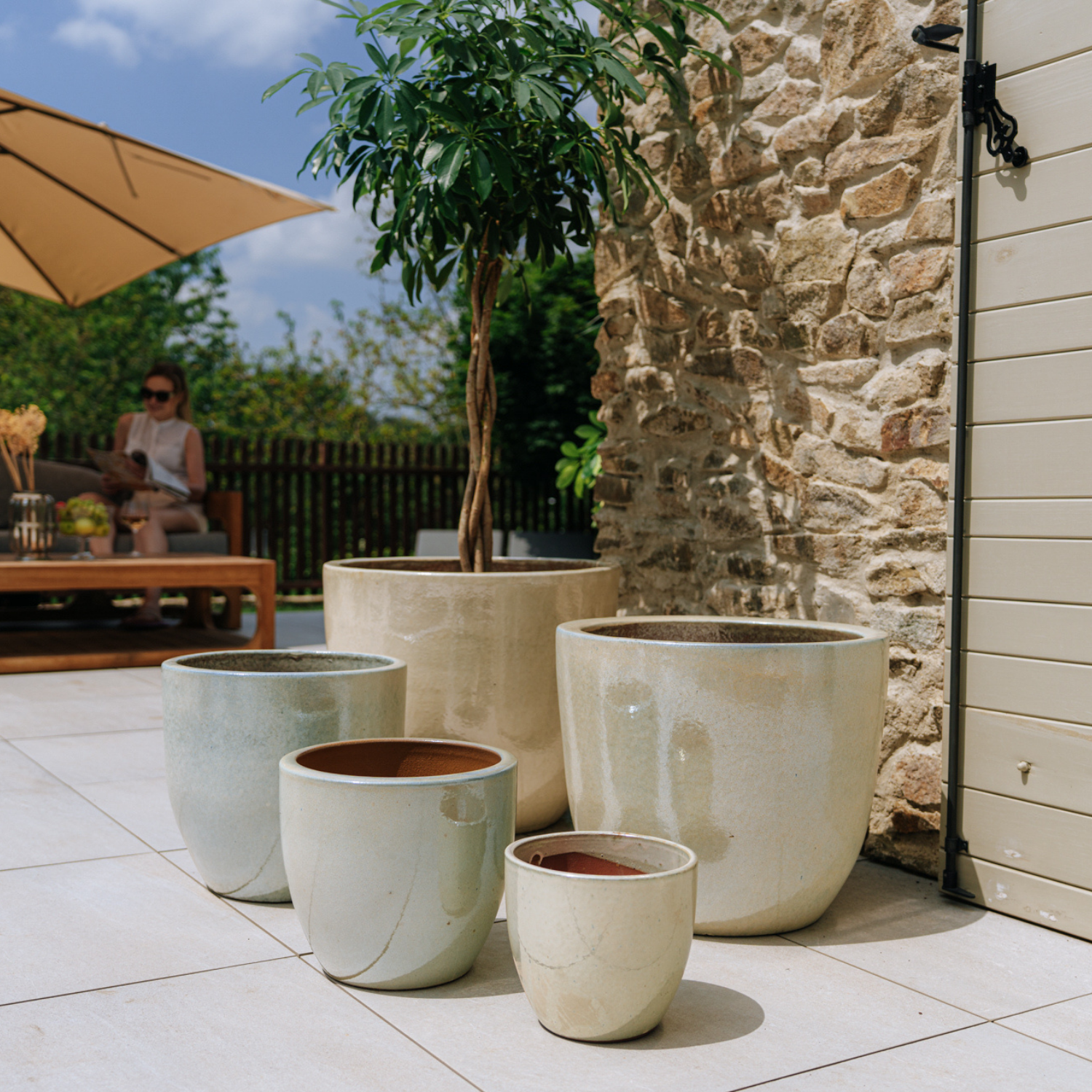 Pot LANCELOT 57x50cm perle Provencelia