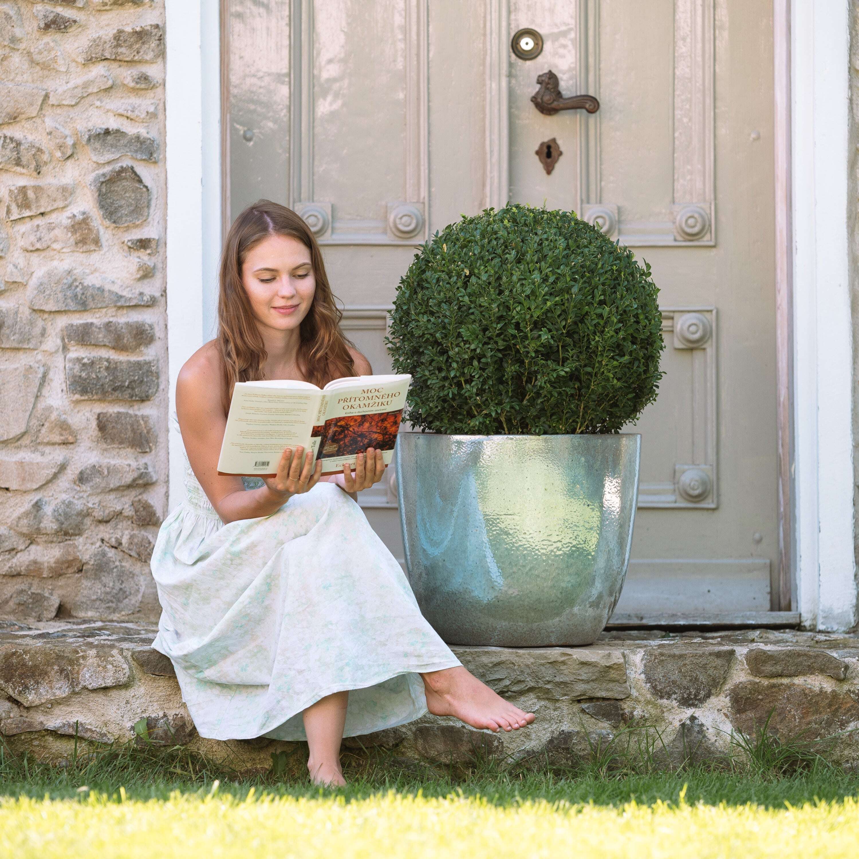 Pot LANCELOT 57x50cm perle Provencelia