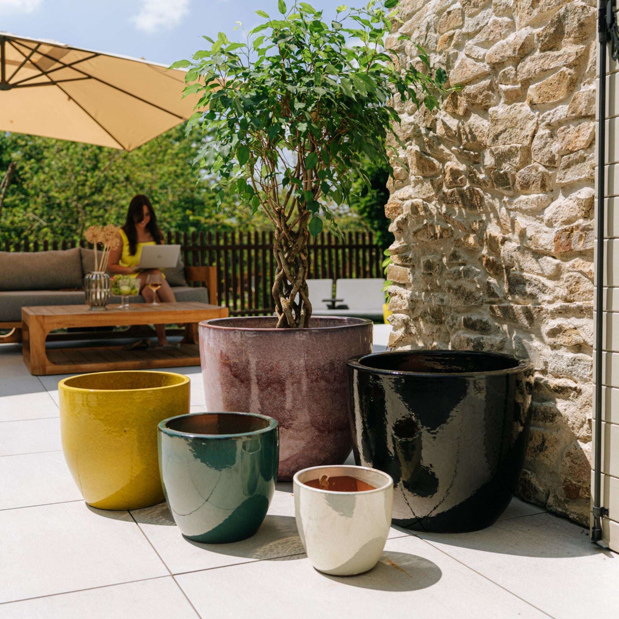 Pot LANCELOT 57x50cm rouille automnale Provencelia