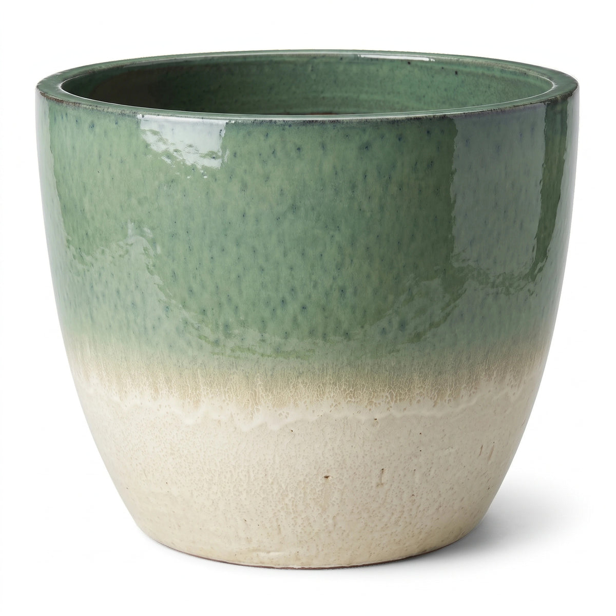Provencelia LANCELOT – glazed ceramic outdoor planter, Summer Mist, 70 × 60 cm