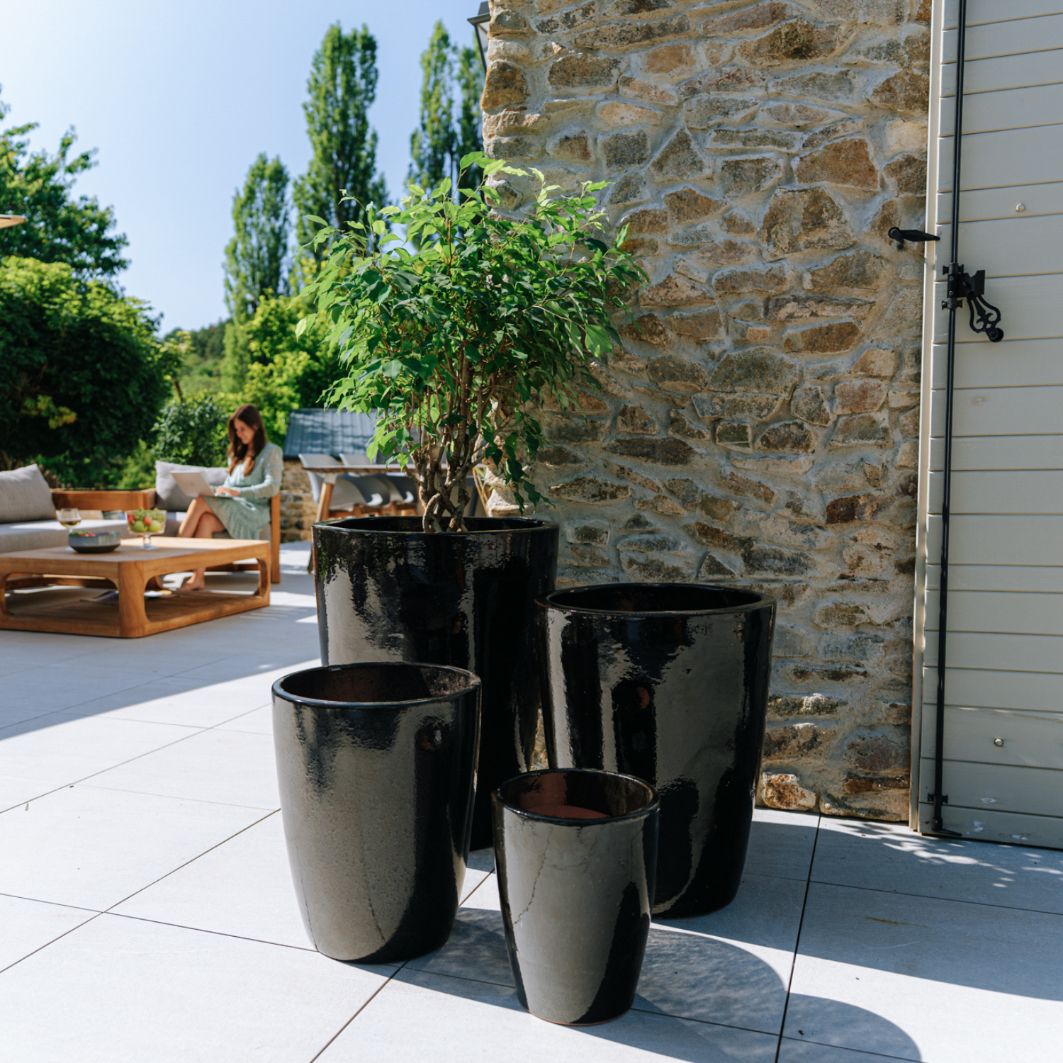 Pot MAZARIN 45x58cm noir Provencelia