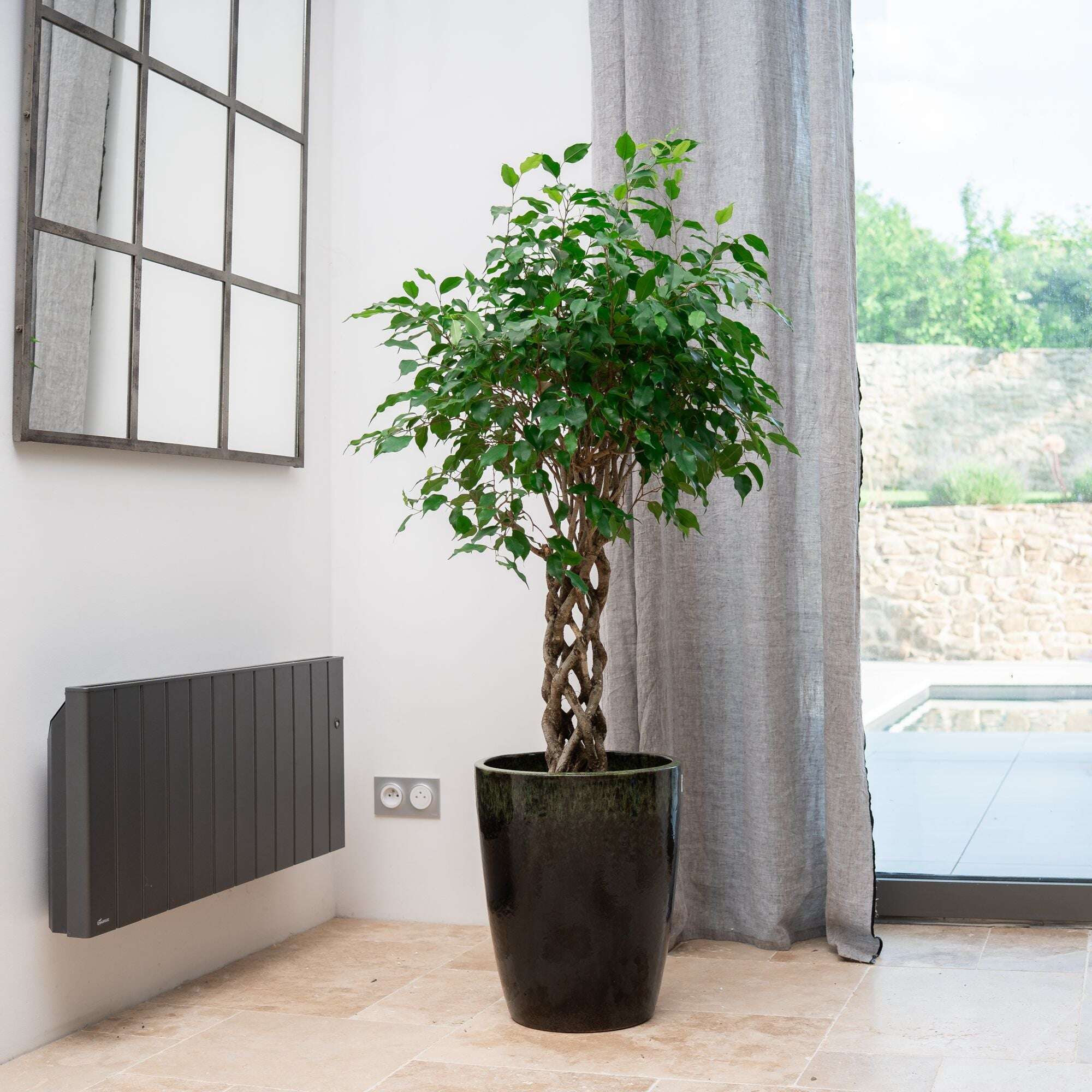 Pot MAZARIN 45x58cm noir & vert Provencelia