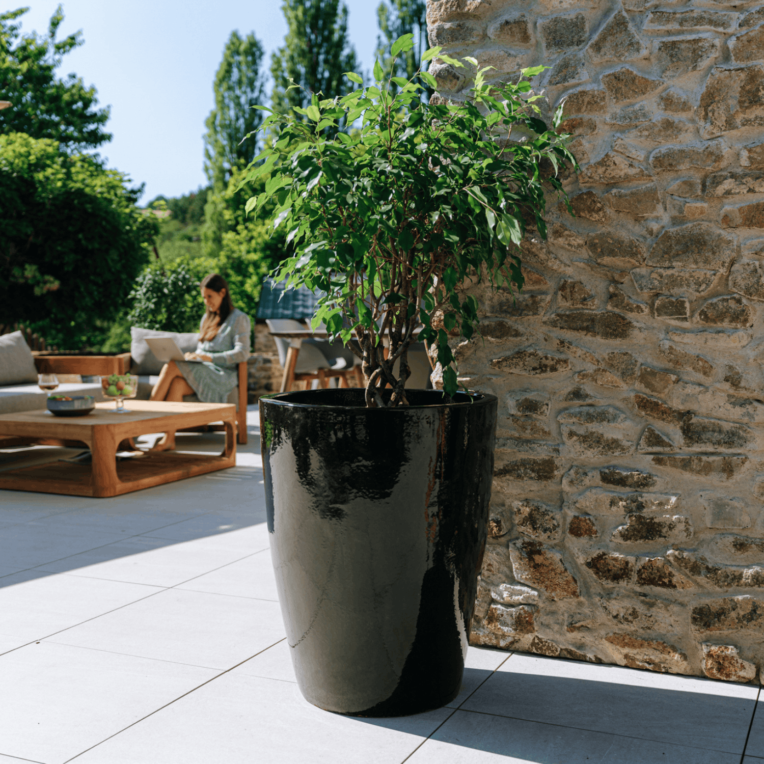 Pot MAZARIN 55x69cm noir Provencelia