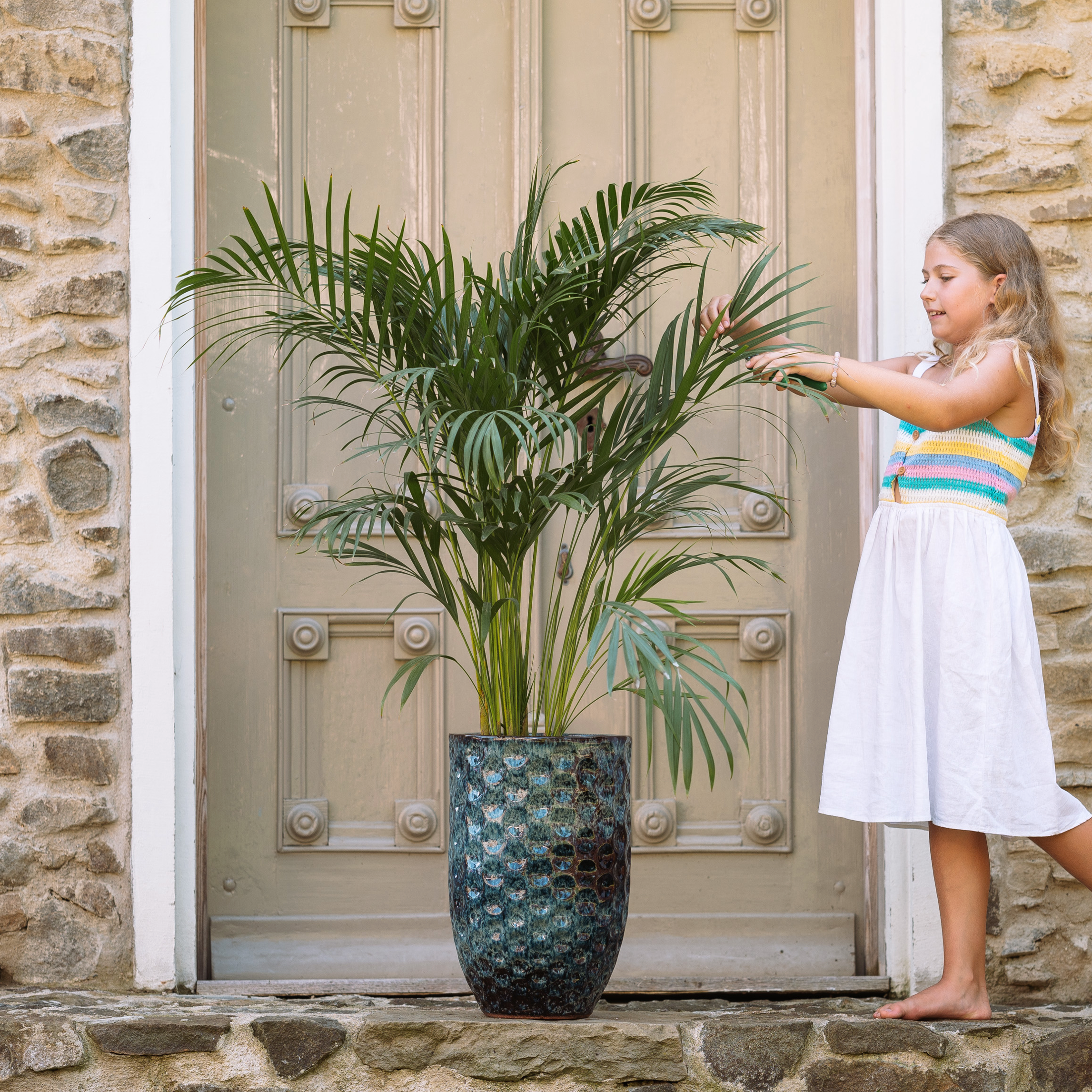 Pot MEROVEE 30x45cm bleu abysse Provencelia