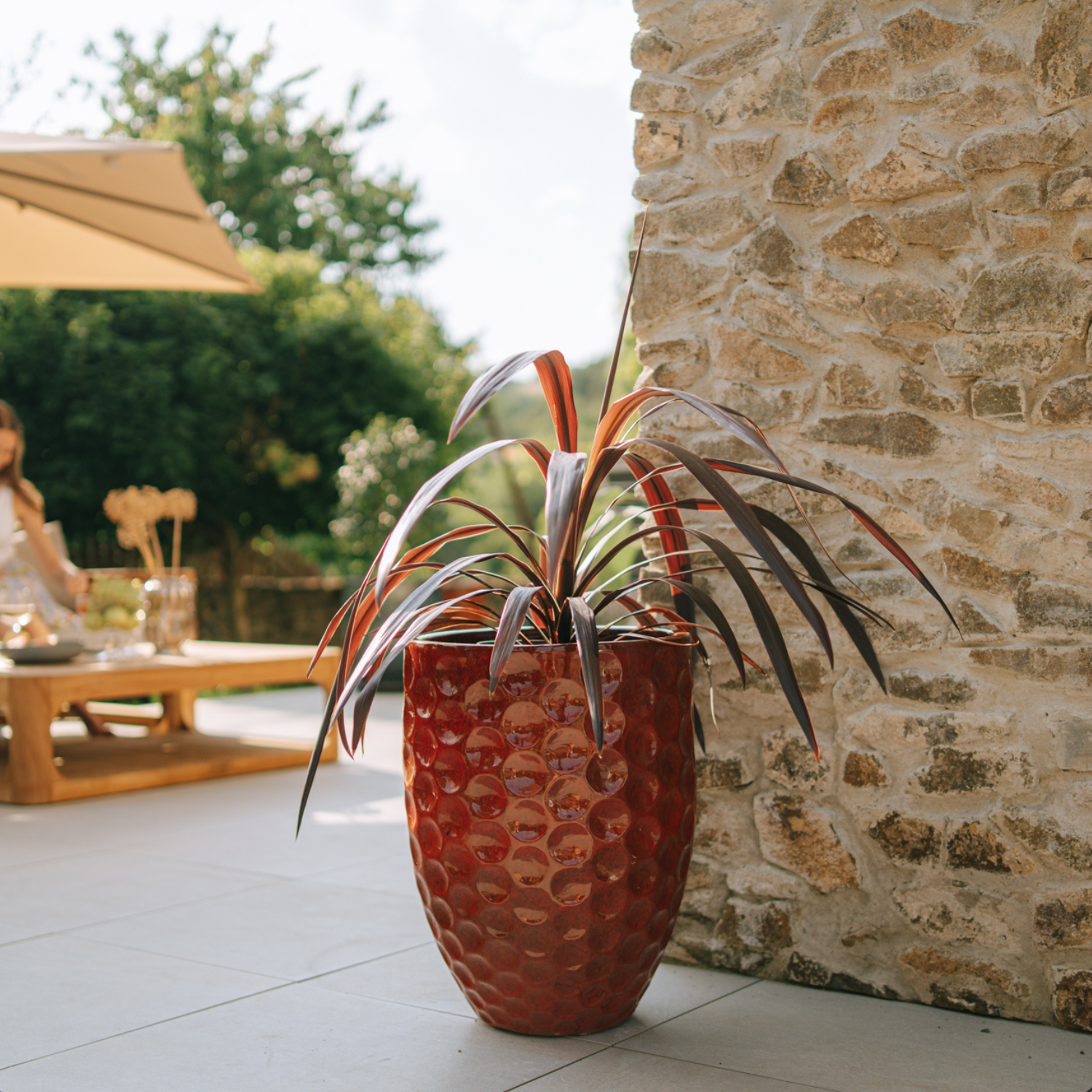 Pot MEROVEE 42x55cm rouille automnale Provencelia