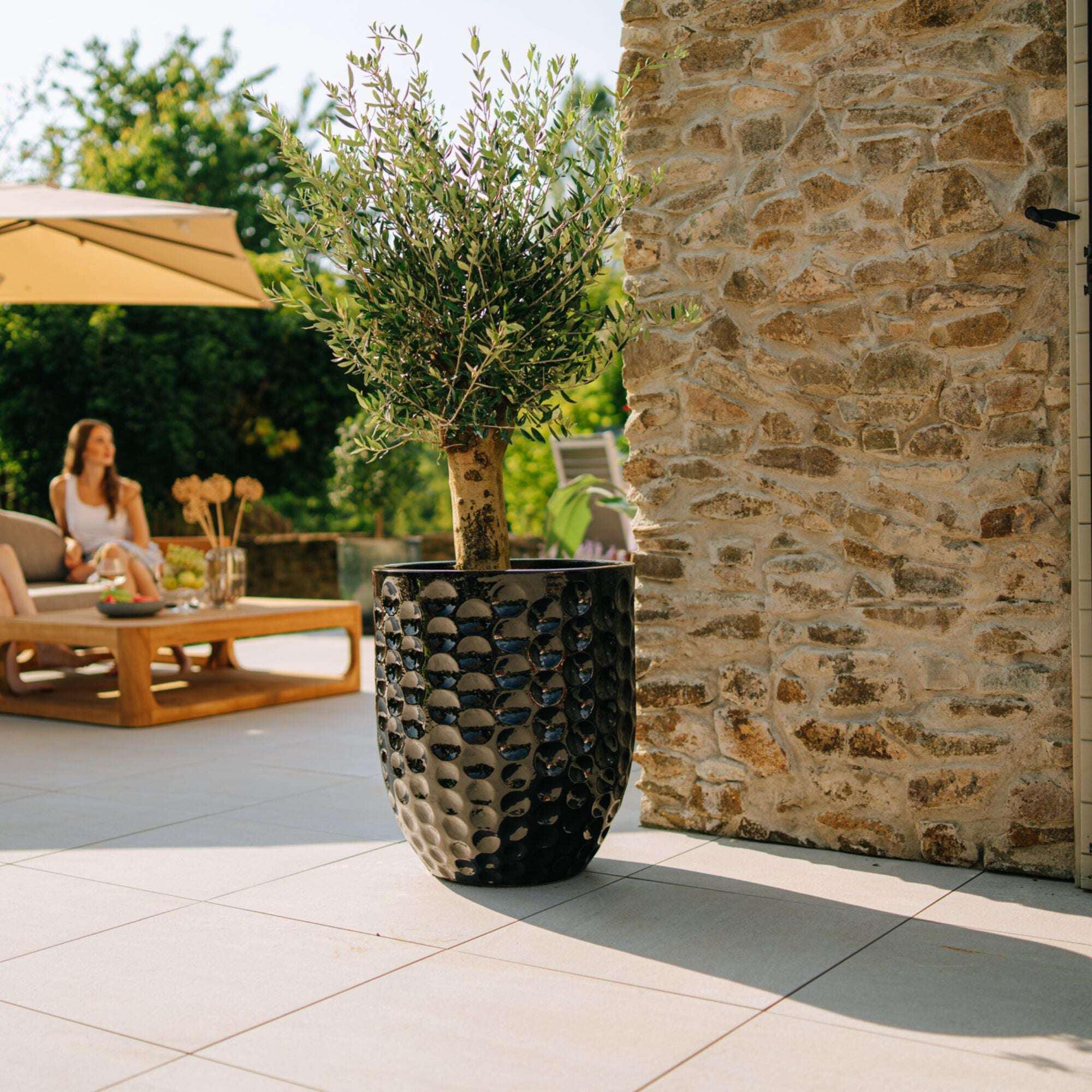 Pot MEROVEE 55x65cm noir Provencelia