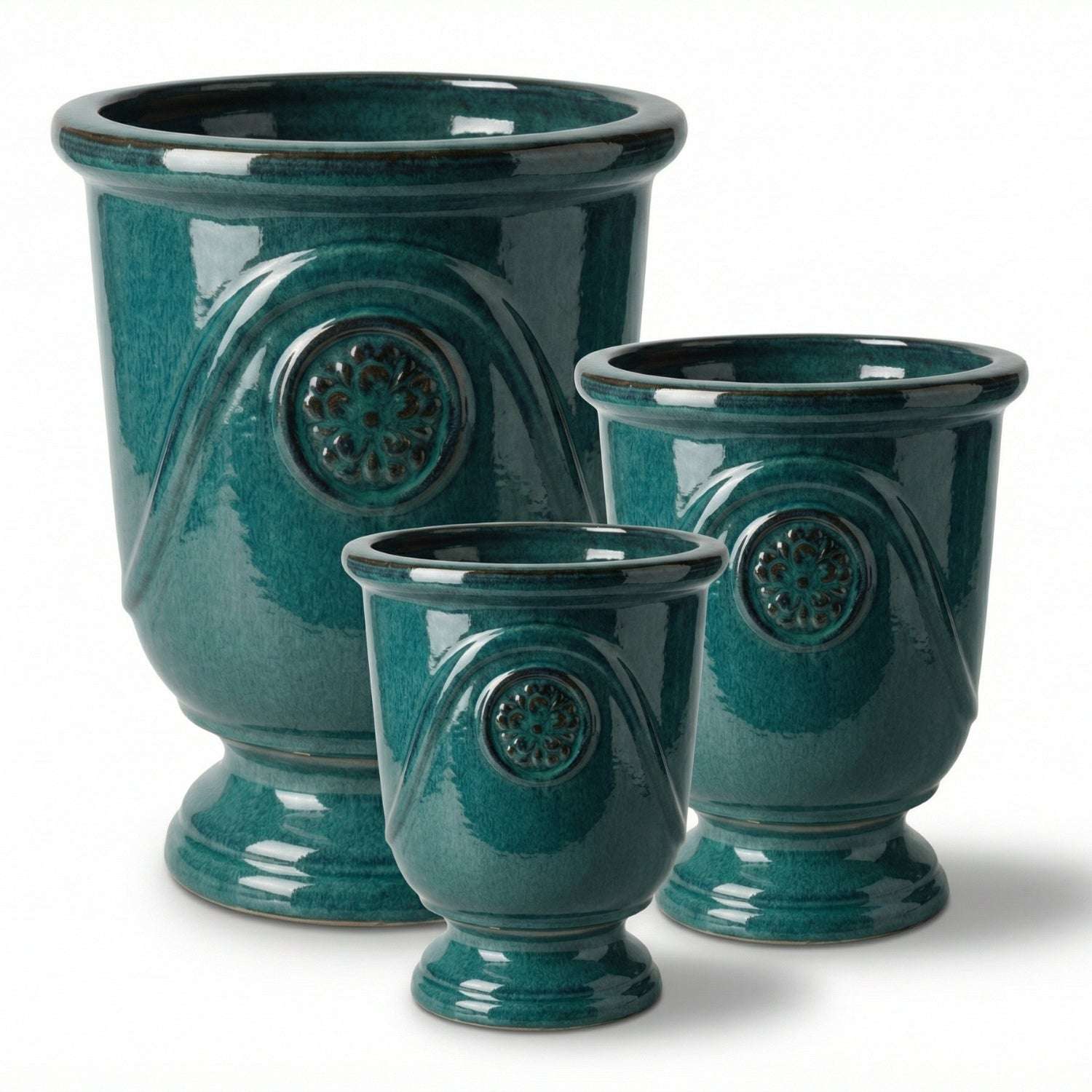 Pot MOLIERE 32x41cm bleu pétrole Provencelia