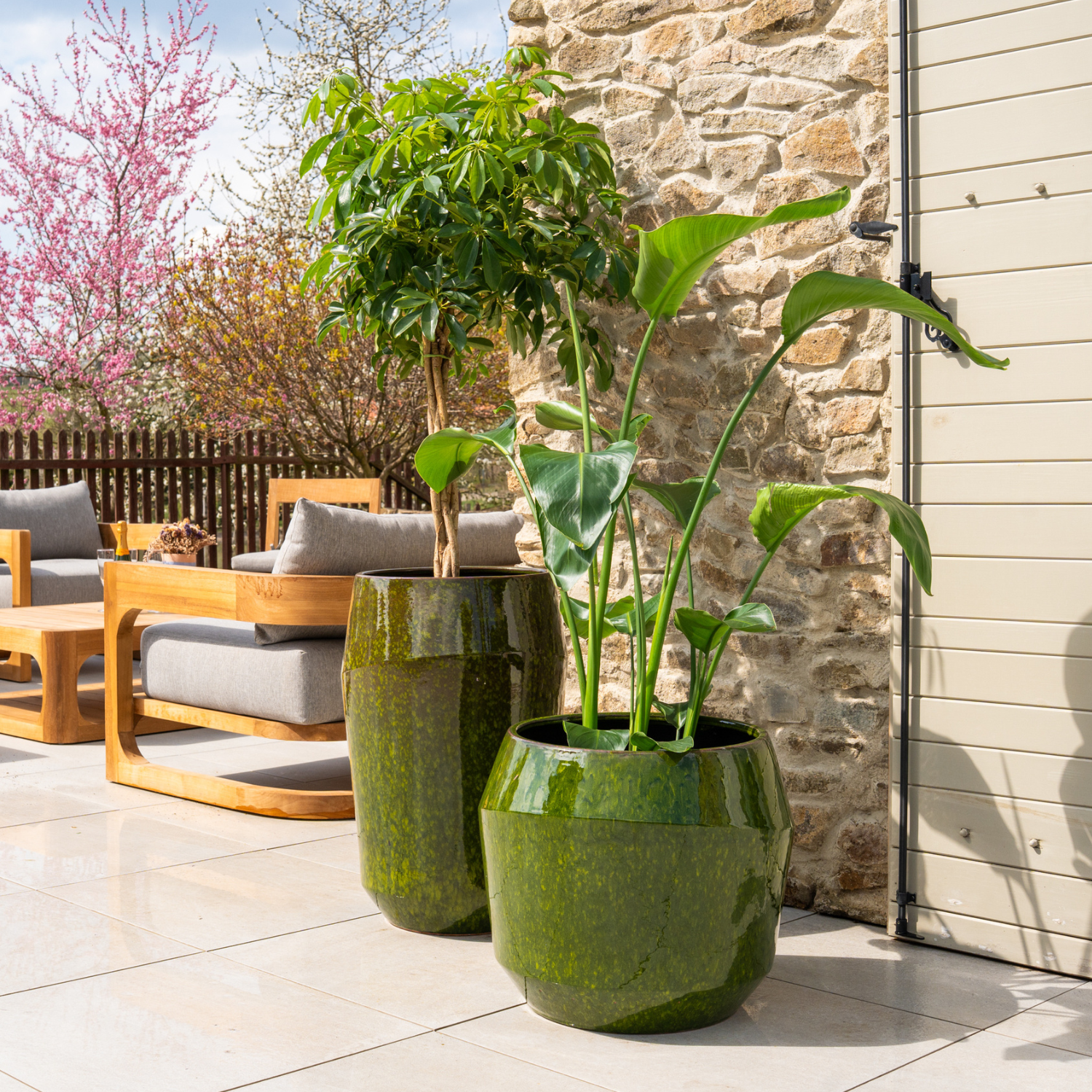 Pot MONACO 51x44cm vert Provencelia