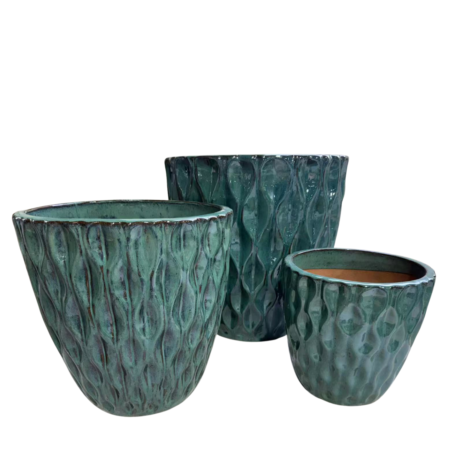 Pot MONET 48x48cm bleu pétrole Provencelia