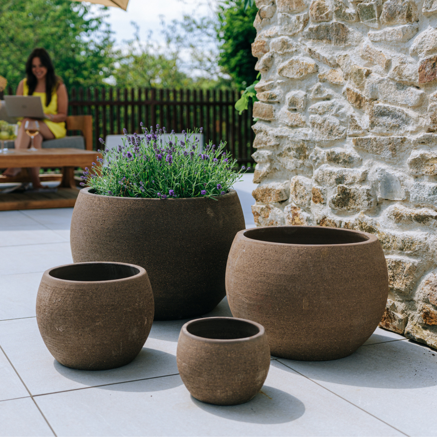 Pot OLYMPE 55x38cm graphite Provencelia