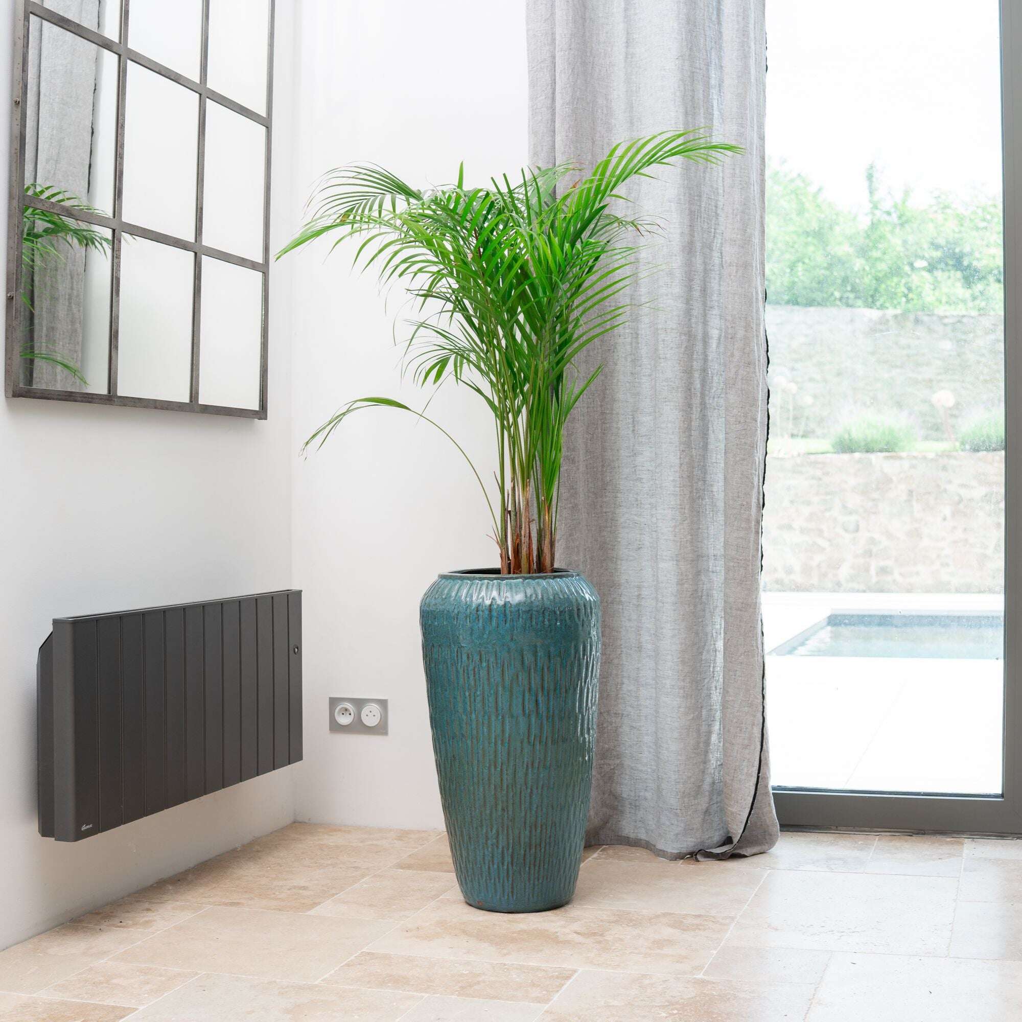 Pot POMPADOUR 47x90cm bleu fer Provencelia