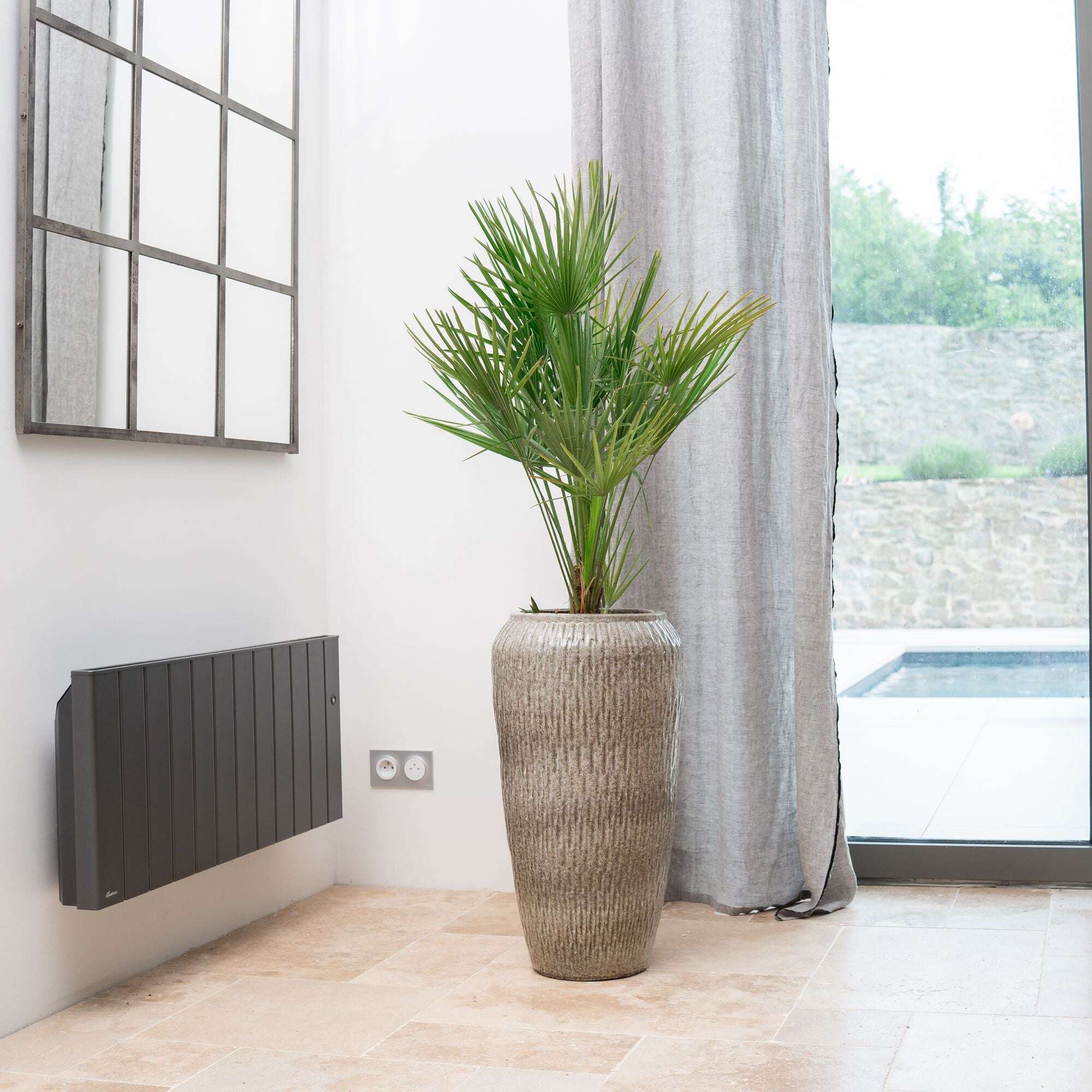 Pot POMPADOUR 47x90cm tigre blanc Provencelia