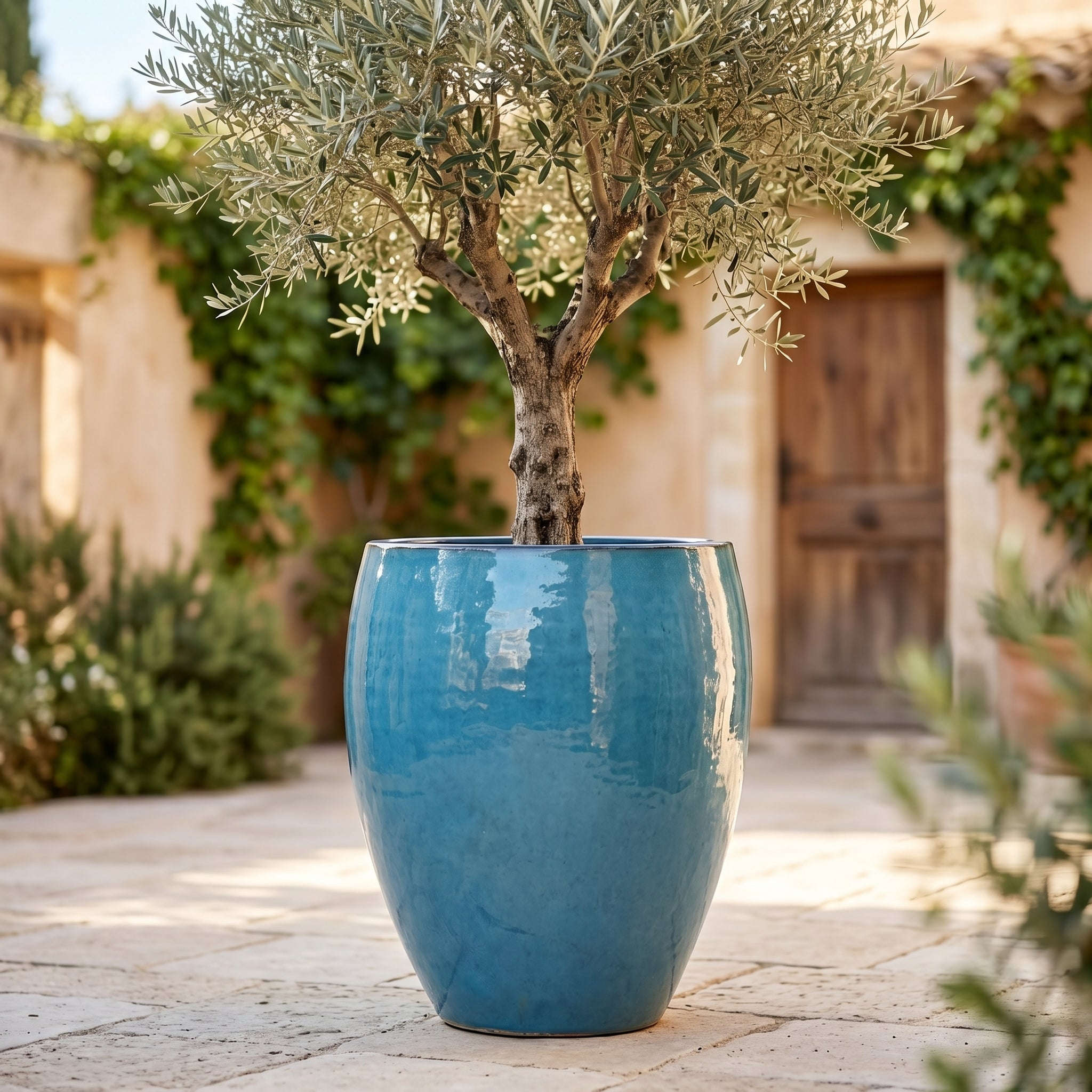 Pot POSEIDON 46x55cm bleu ciel Provencelia