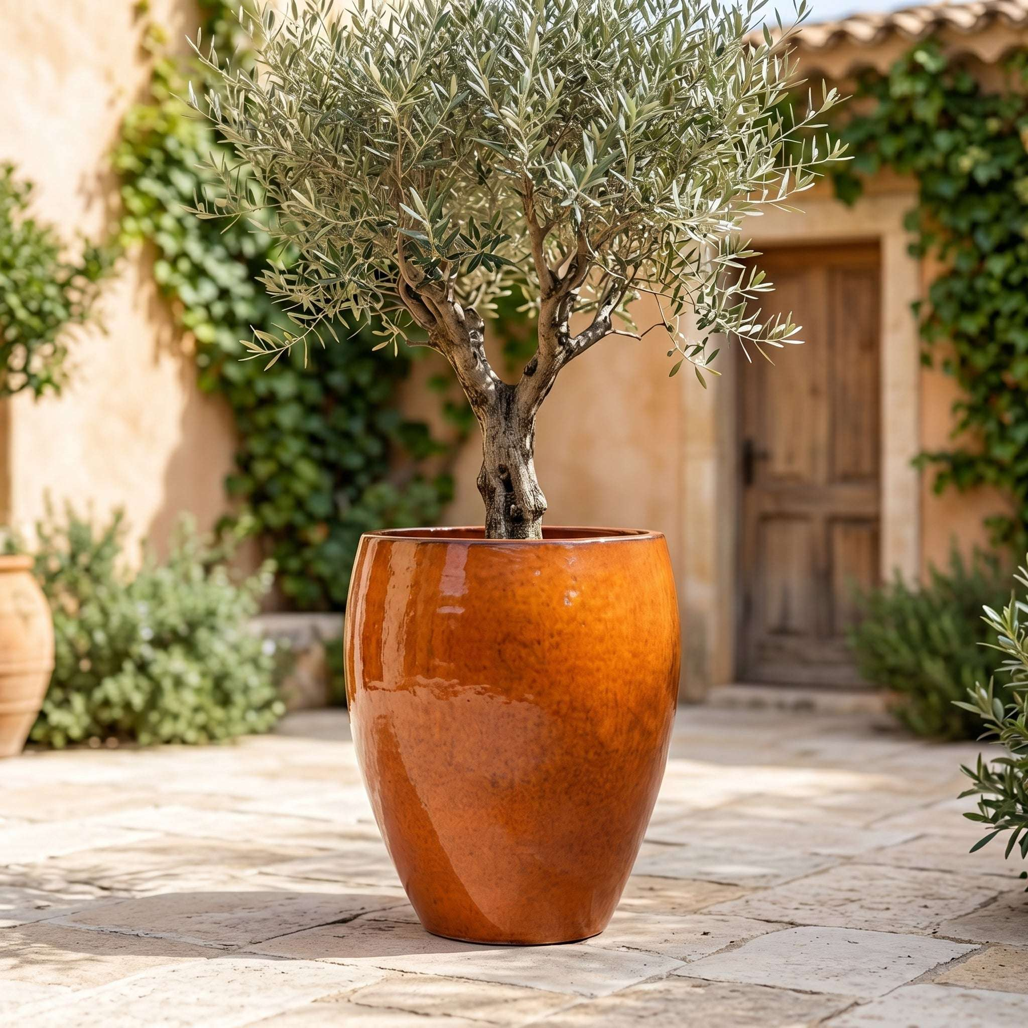 Pot POSEIDON 46x55cm orange tropical Provencelia