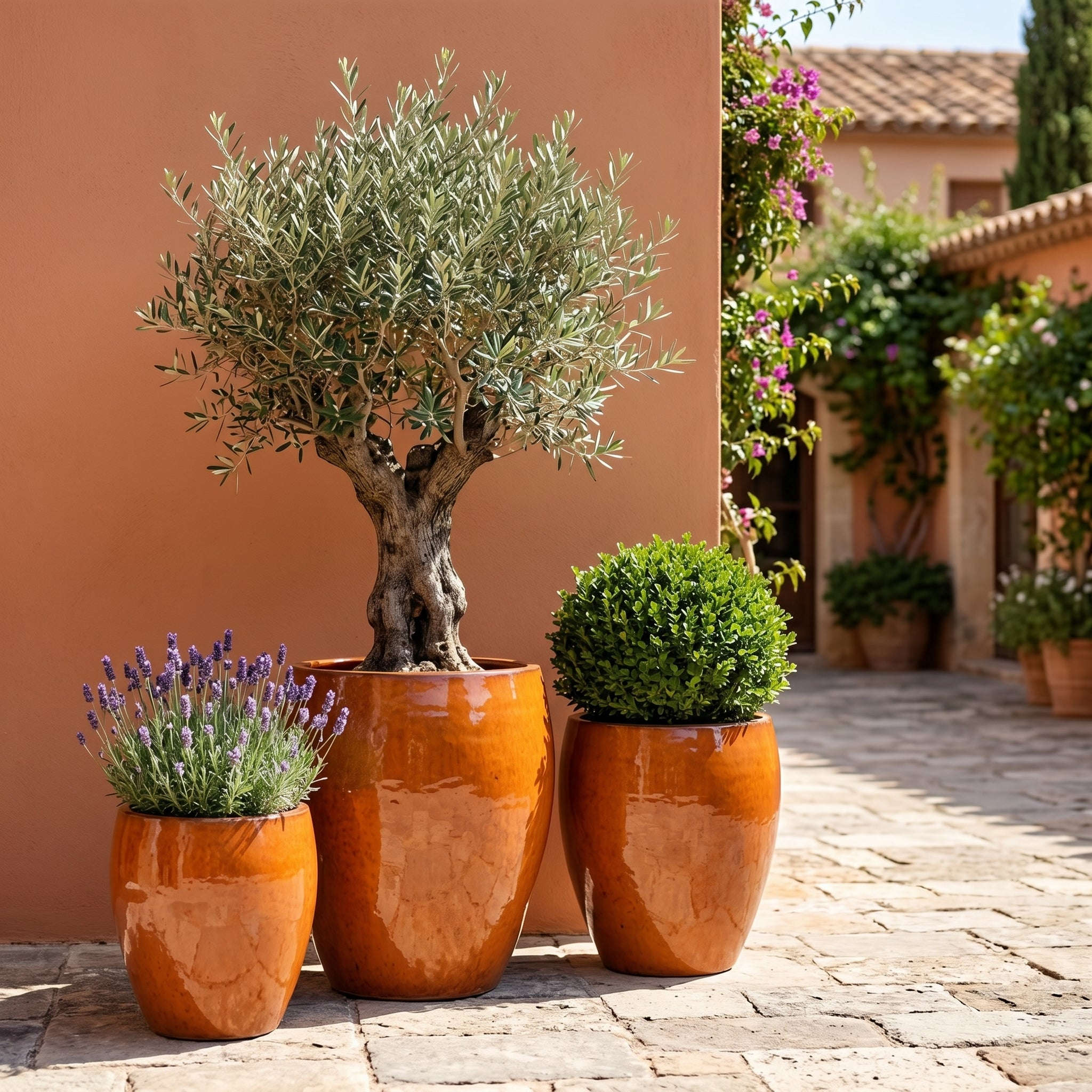 Pot POSEIDON 46x55cm orange tropical Provencelia