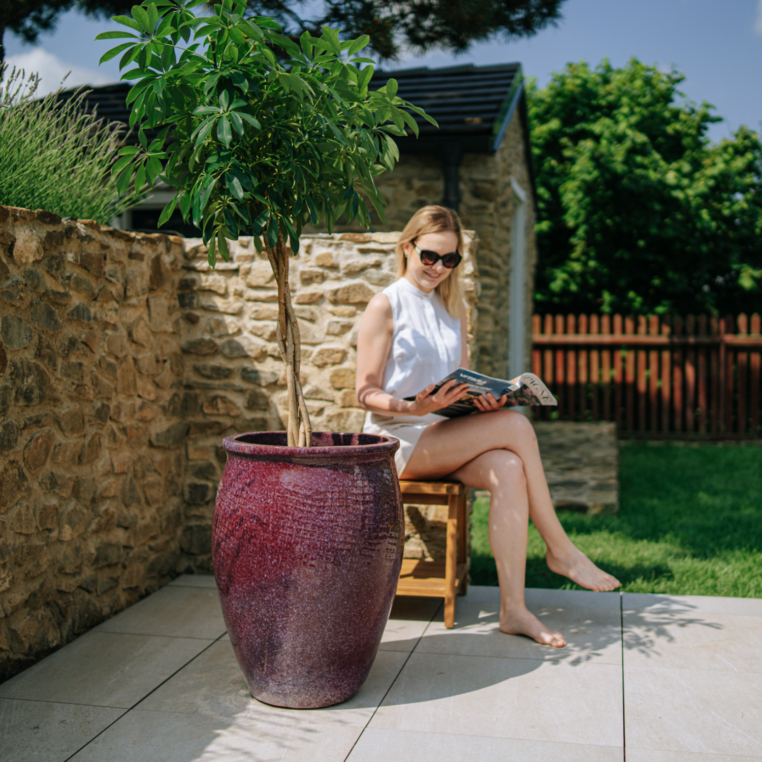 Pot POSEIDON 50x68cm violet clair Provencelia