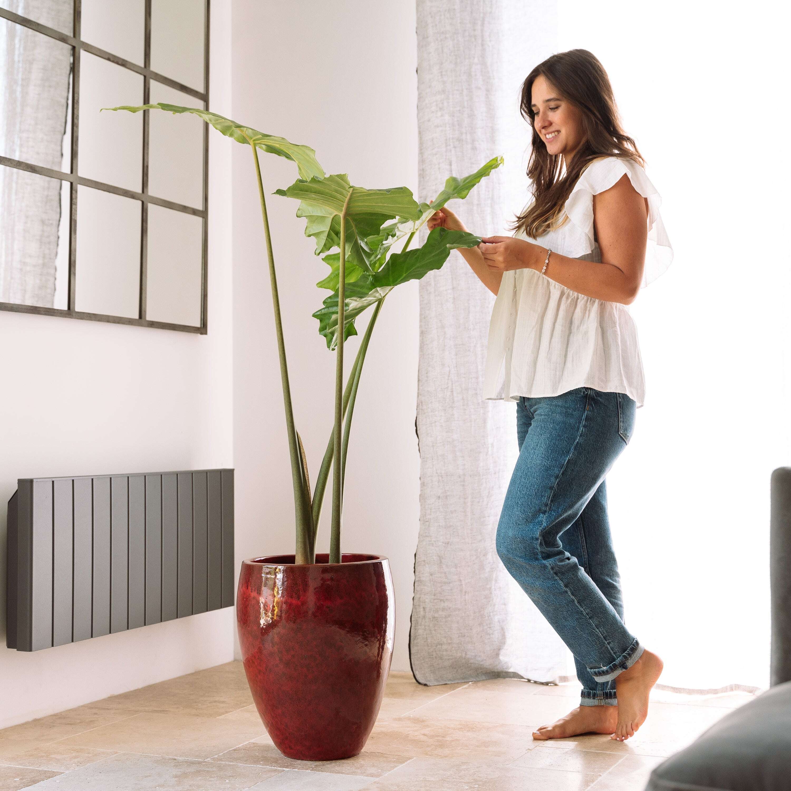 Pot POSEIDON2 46x55cm rouge tropical Provencelia