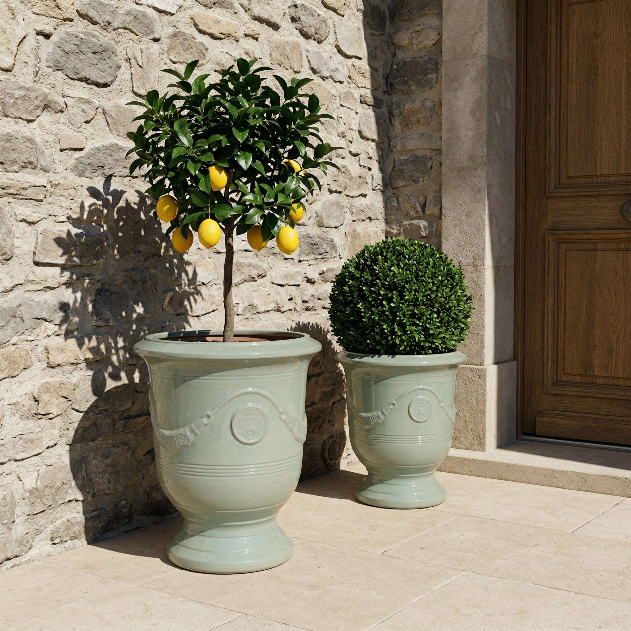 Pot RICHELIEU 46x56cm perle de jade Provencelia