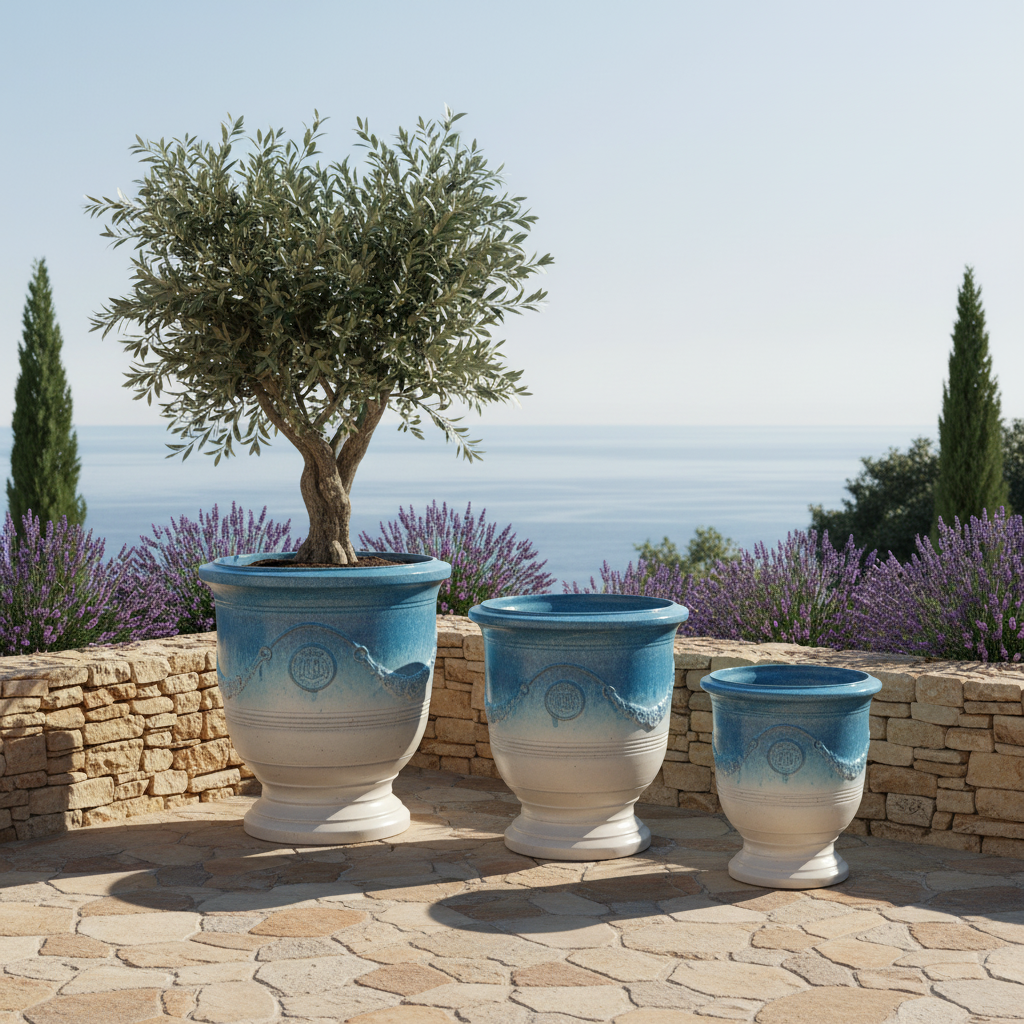 Pot RICHELIEU 58x70cm ciel d'avril Provencelia