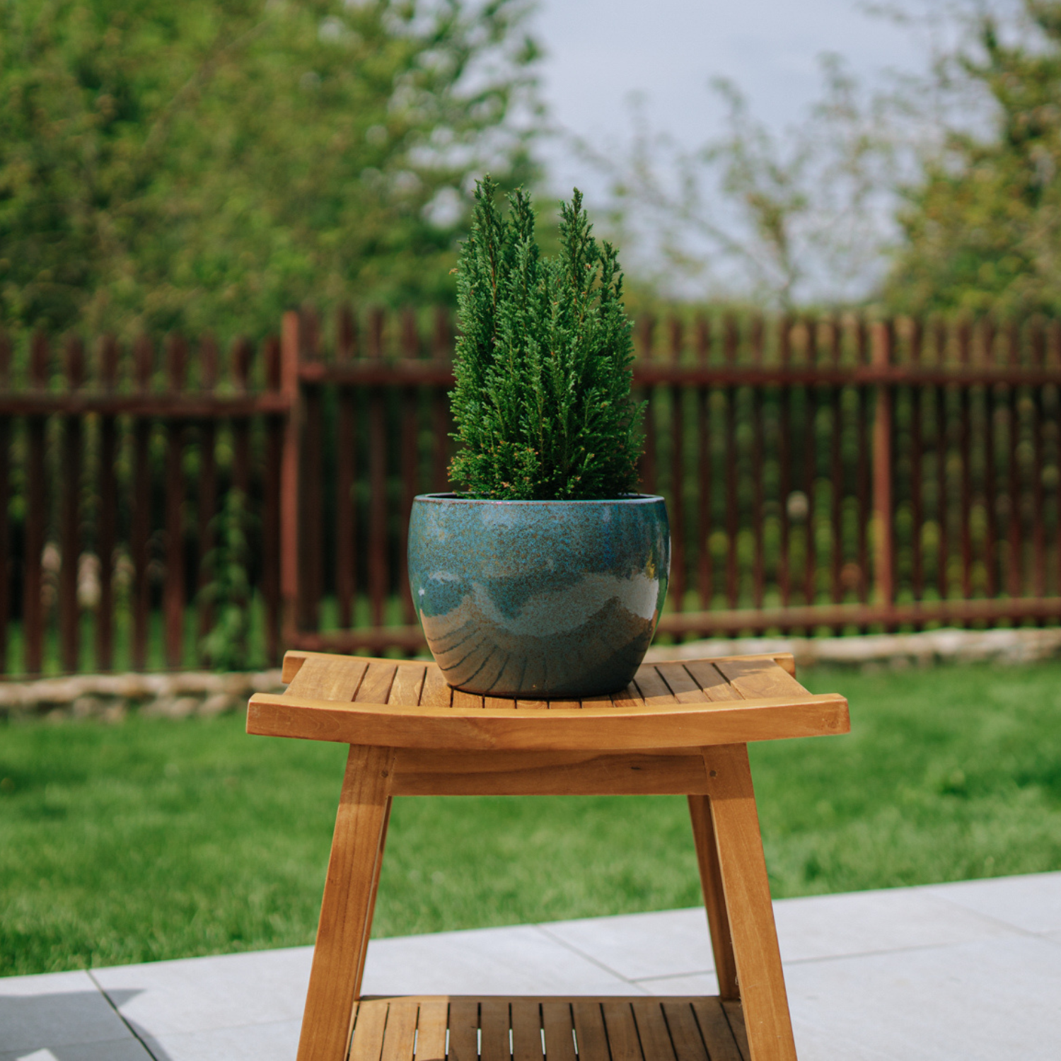 Pot ROMULUS 21x15cm bleu fer Provencelia