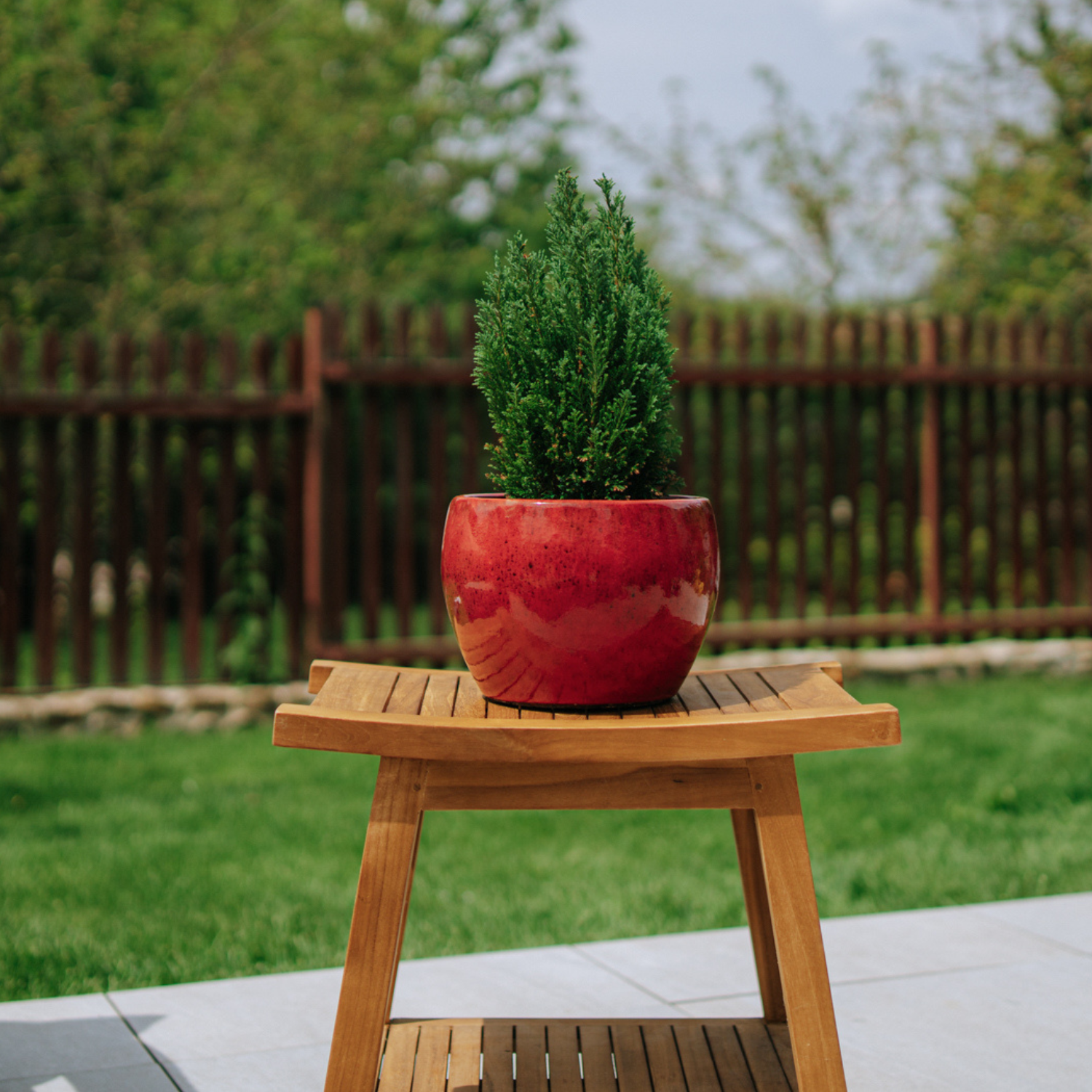 Pot ROMULUS 21x15cm rouge tropical Provencelia